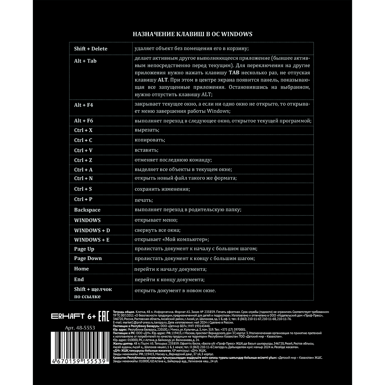 Тетрадь предметная 48л Erhaft Информатика 48-5553 - фото 3