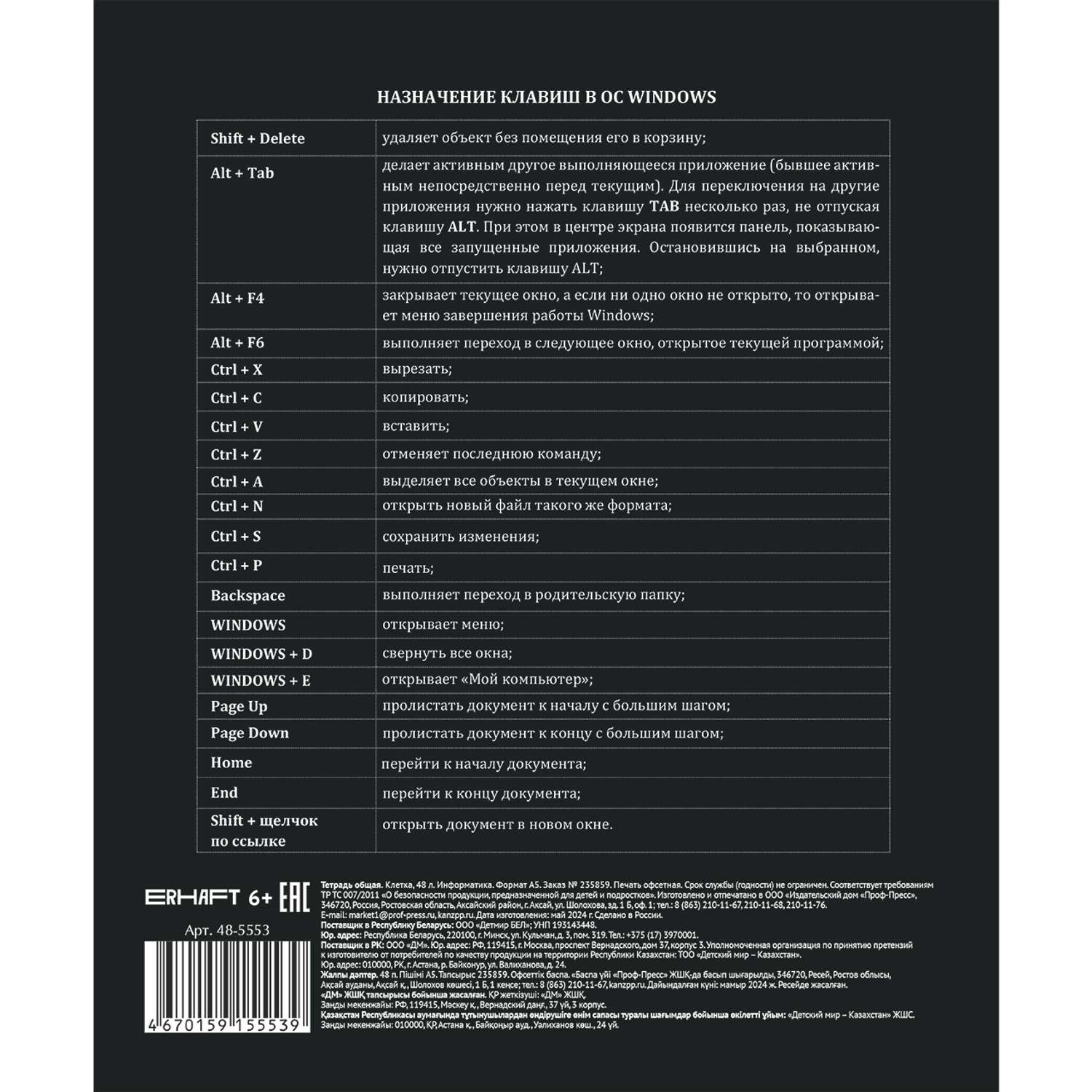 Тетрадь предметная 48л Erhaft Информатика 48-5553 - фото 3