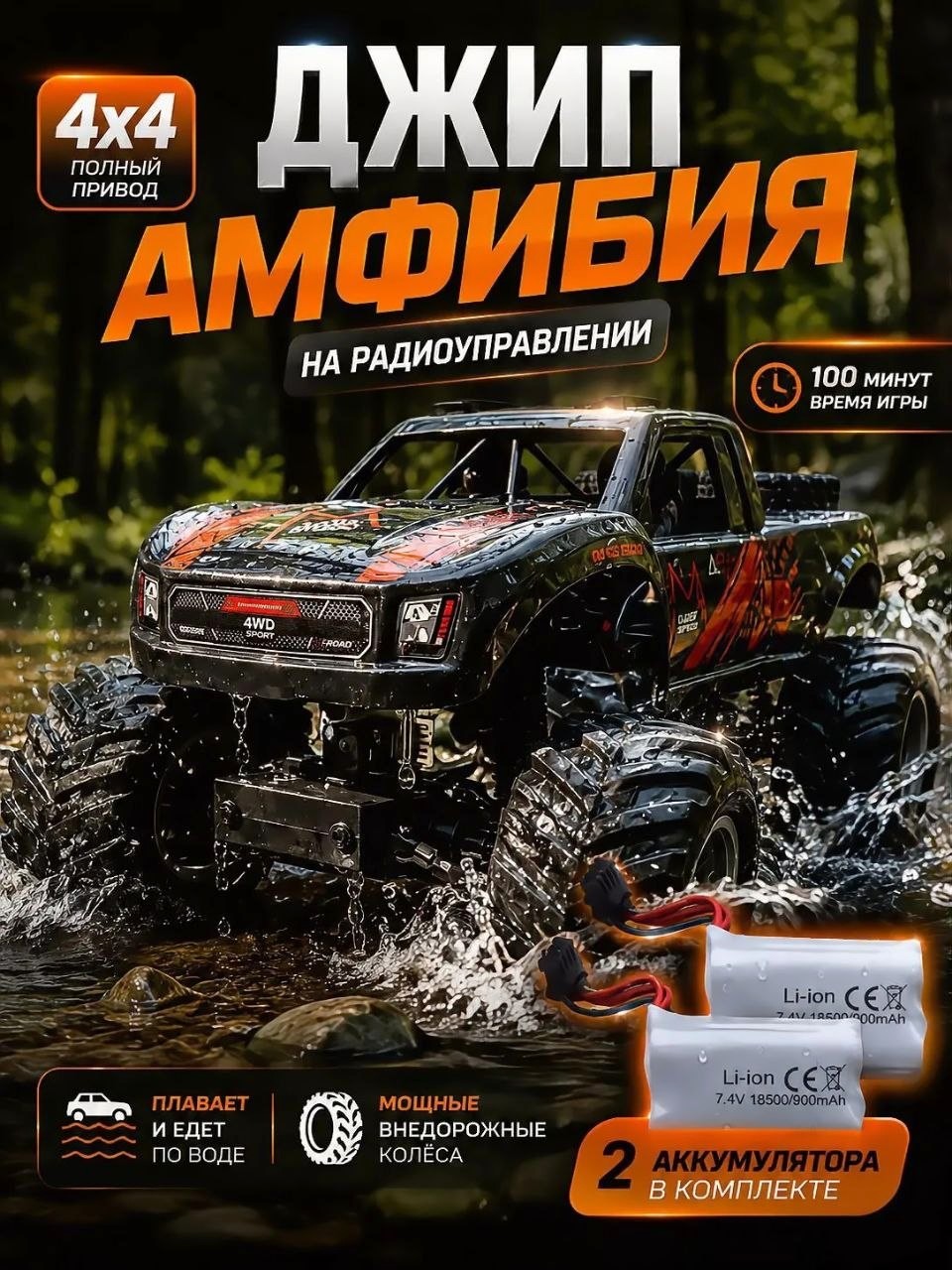 Автомобиль РУ MihokiToys Jeep Вездеход 4х4 - фото 1