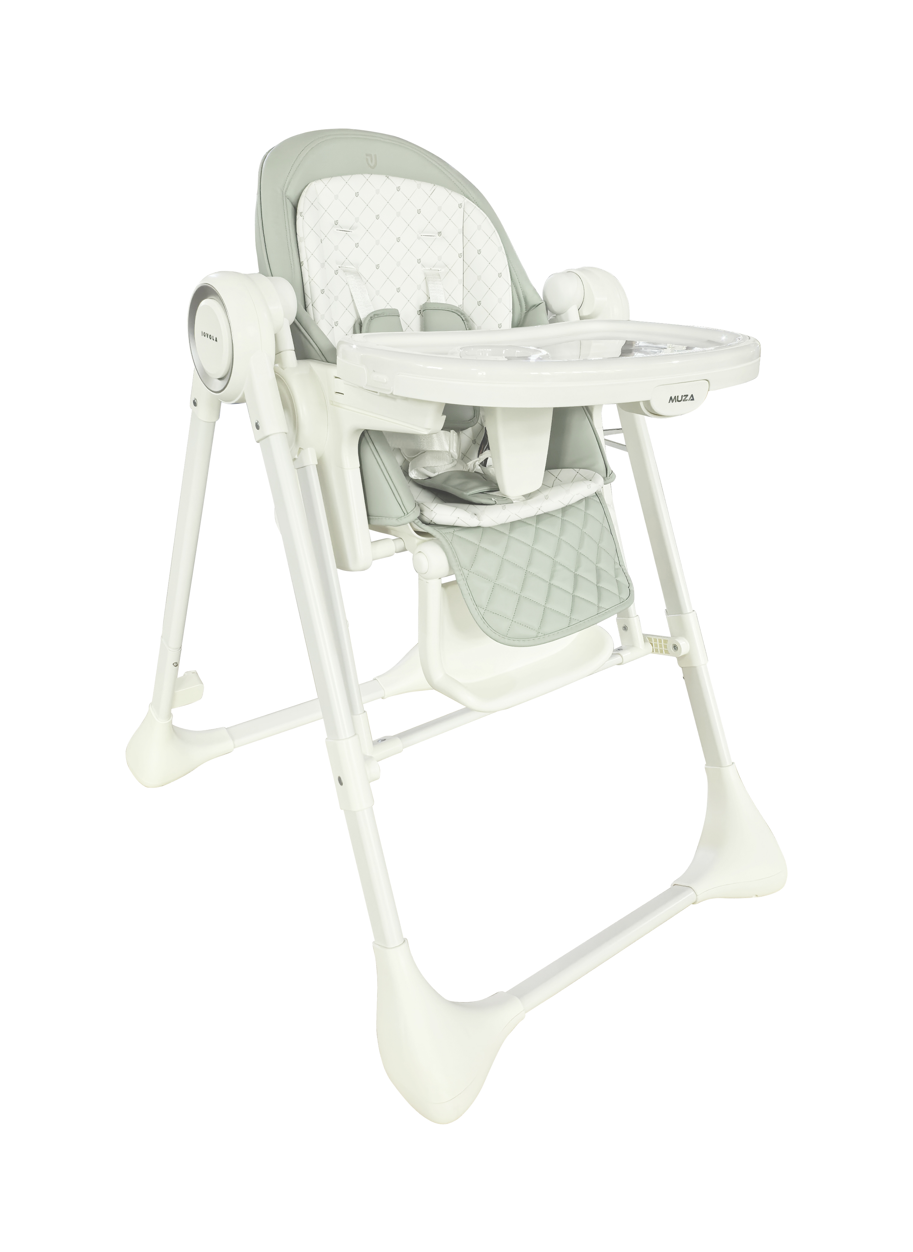 Стульчик для кормления JOVOLA Muza с функцией электрокачели зеленый - фото 1