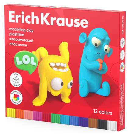 Пластилин ErichKrause 12 цв.