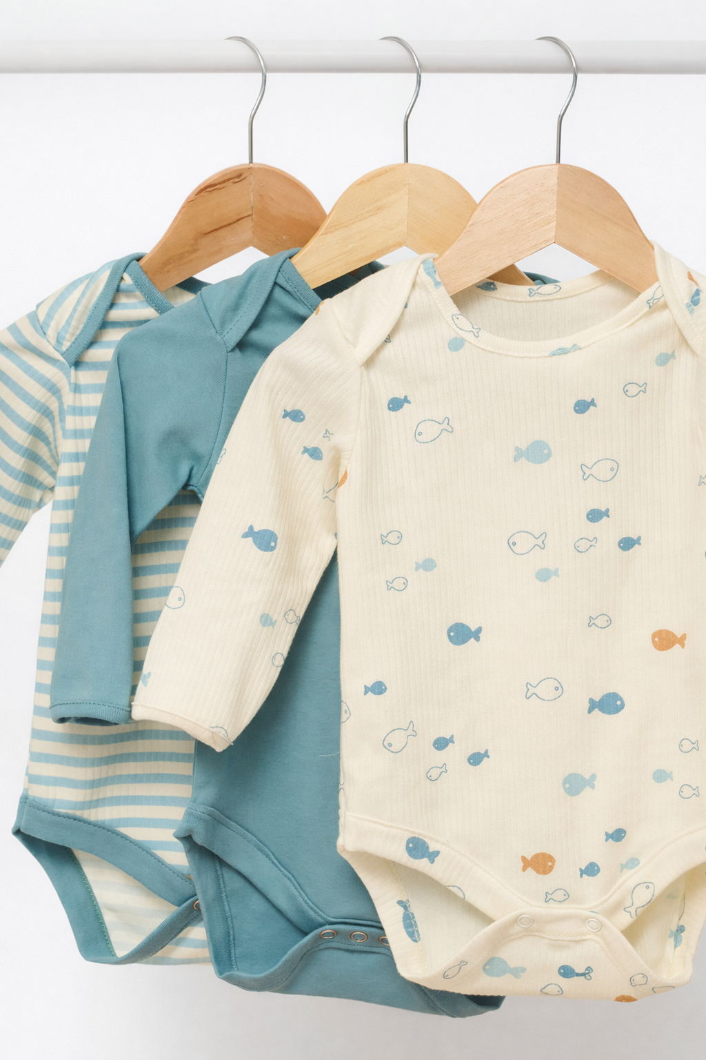 Боди 3 шт Супер Пупс нбр/3пр/бд/sk20/полоска/рыбки - фото 1