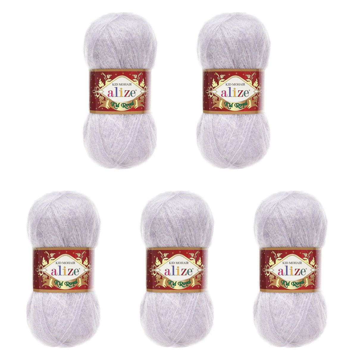 Пряжа Alize полушерстяная с длинным ворсом Kid royal 50гр 500 м 5 мотков 224 св. серый - фото 8