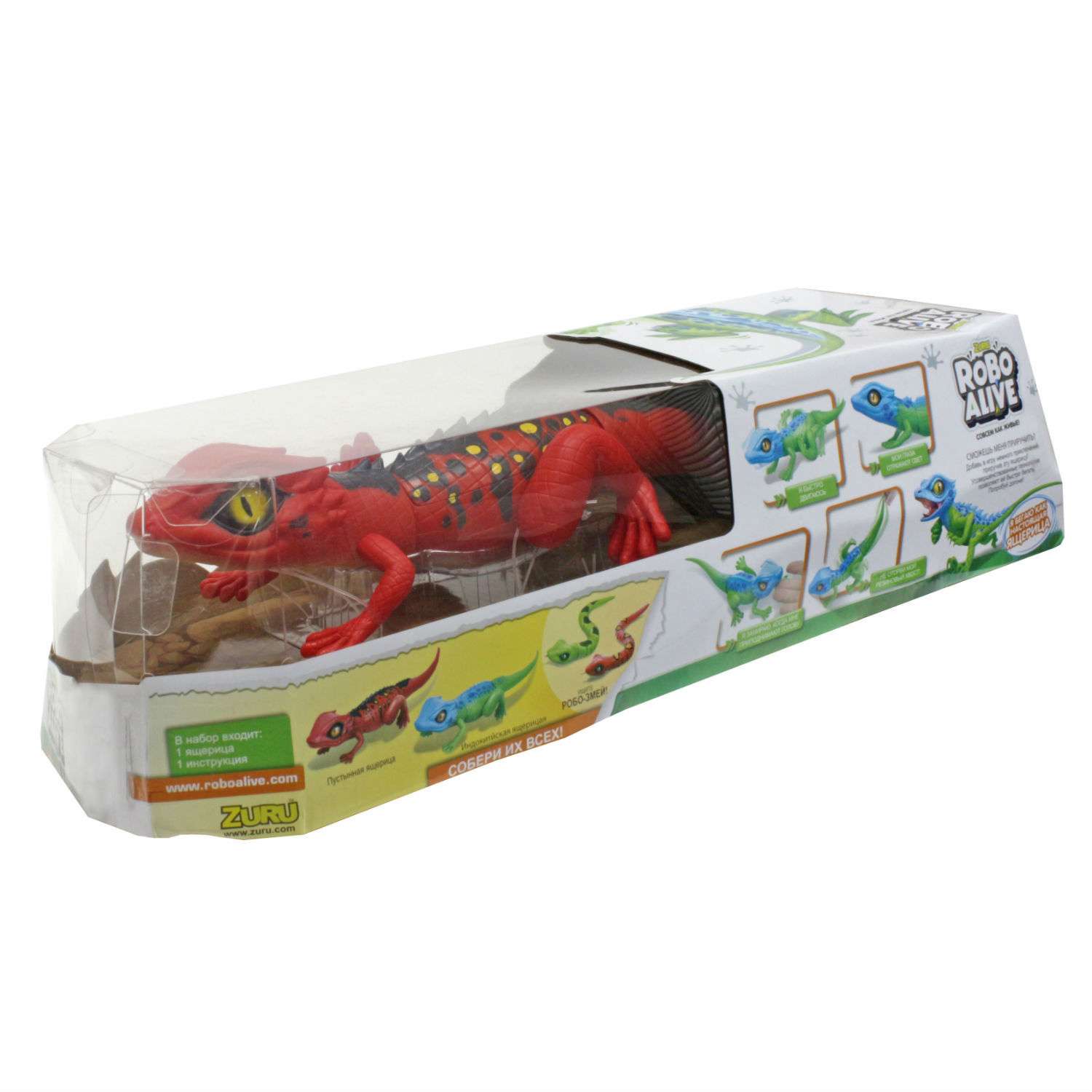 Робо-ящерица 1TOY RoboAlive Красная - фото 4