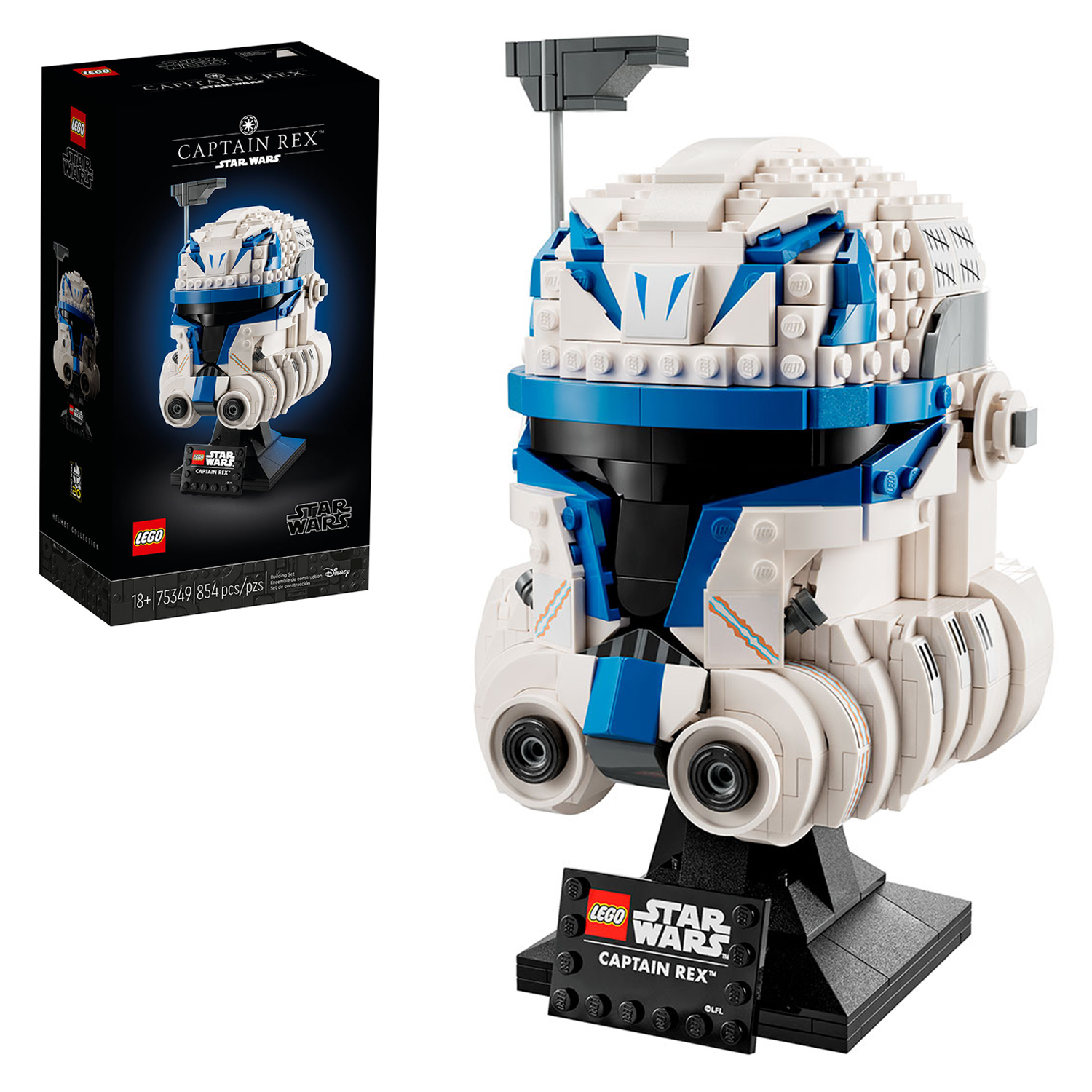Конструктор LEGO Star Wars Шлем капитана Рекса блочный - фото 1