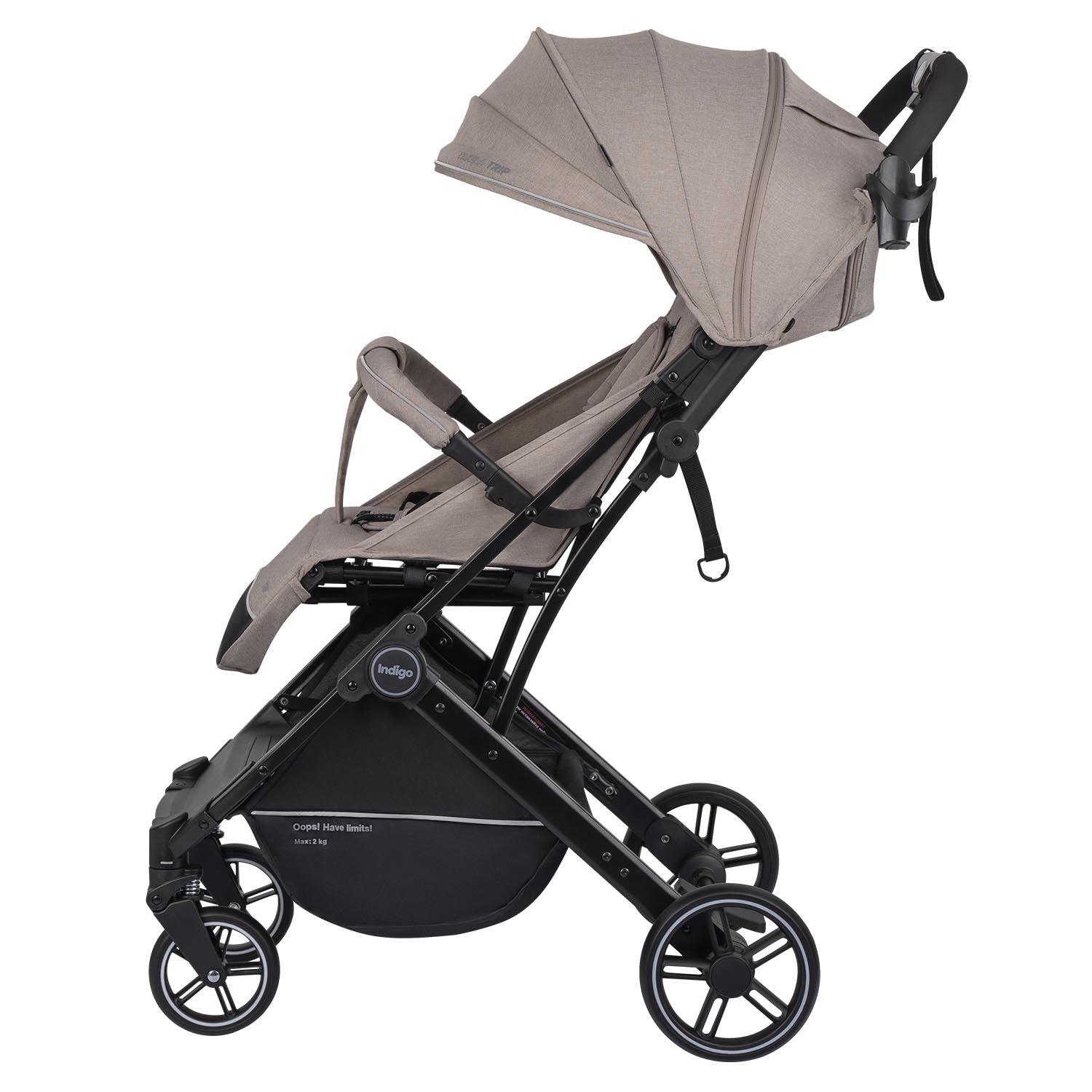 Коляска прогулочная Indigo Trip для путешествий бежевый - фото 15