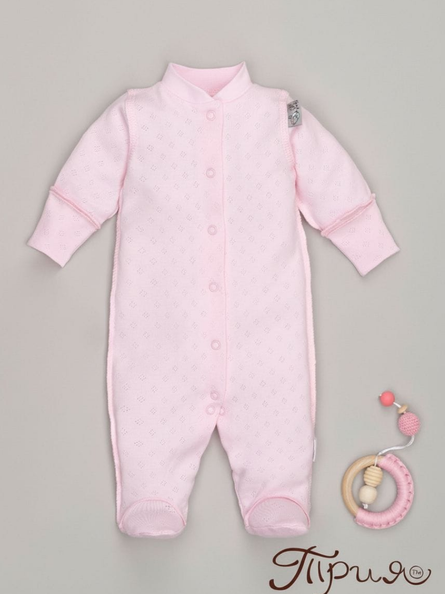 Изображение товара Комбинезон ТРИЯ для малыша из хлопка с ажурным дизайном