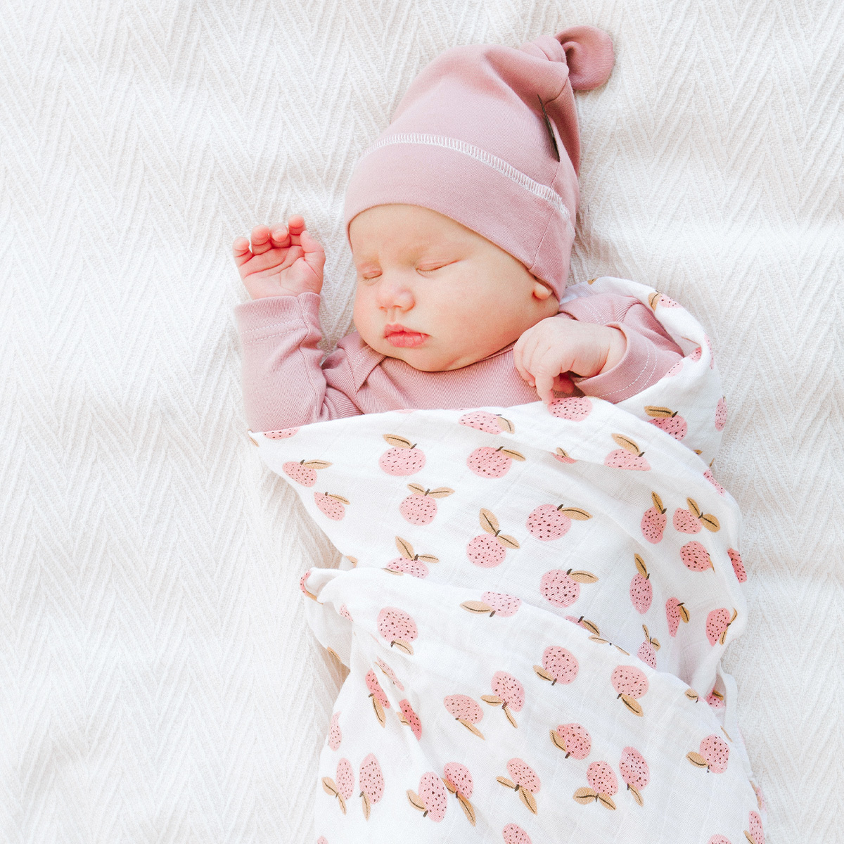 Пелёнка Mjolk Персики муслин 80х80 см - фото 2