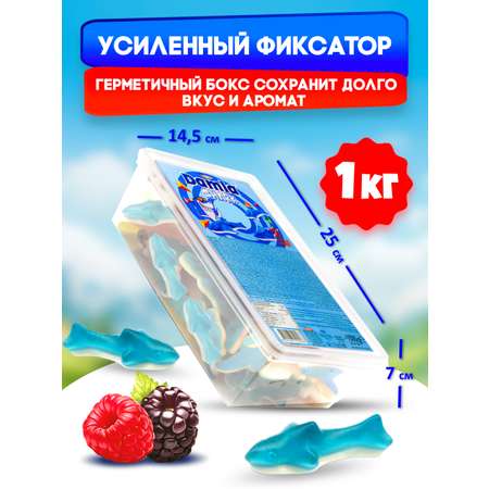 Жевательный желейный мармелад TAYAS Акула контейнер 1кг