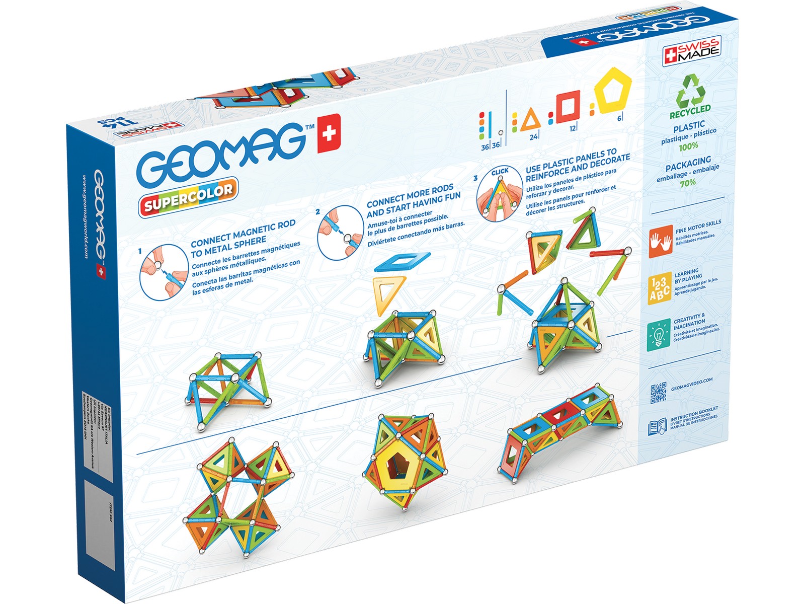 Конструктор Geomag магнитный 114 дет. - фото 12