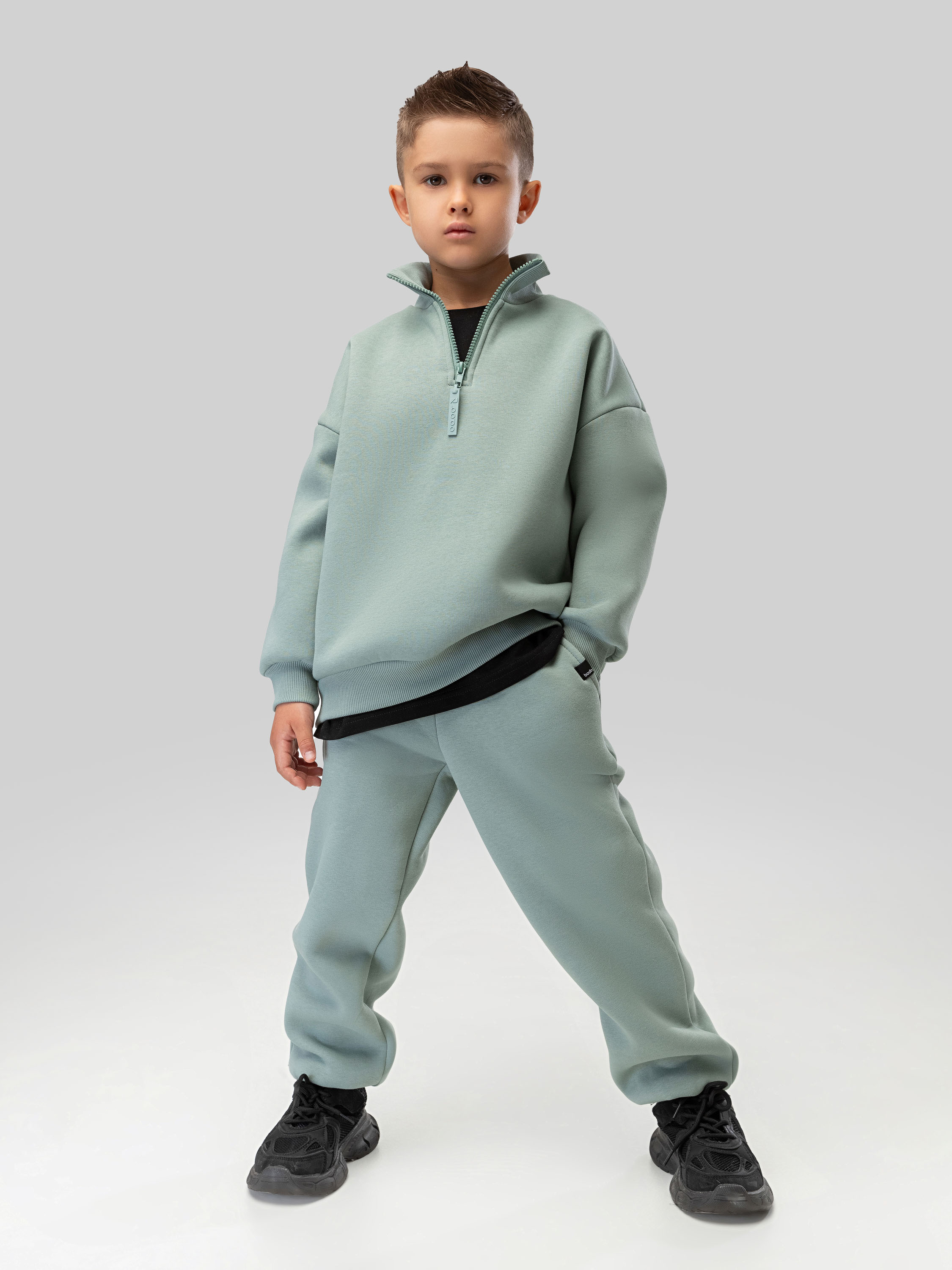 Костюм спортивный Bodo 11-599MU_серо-зеленый - фото 1