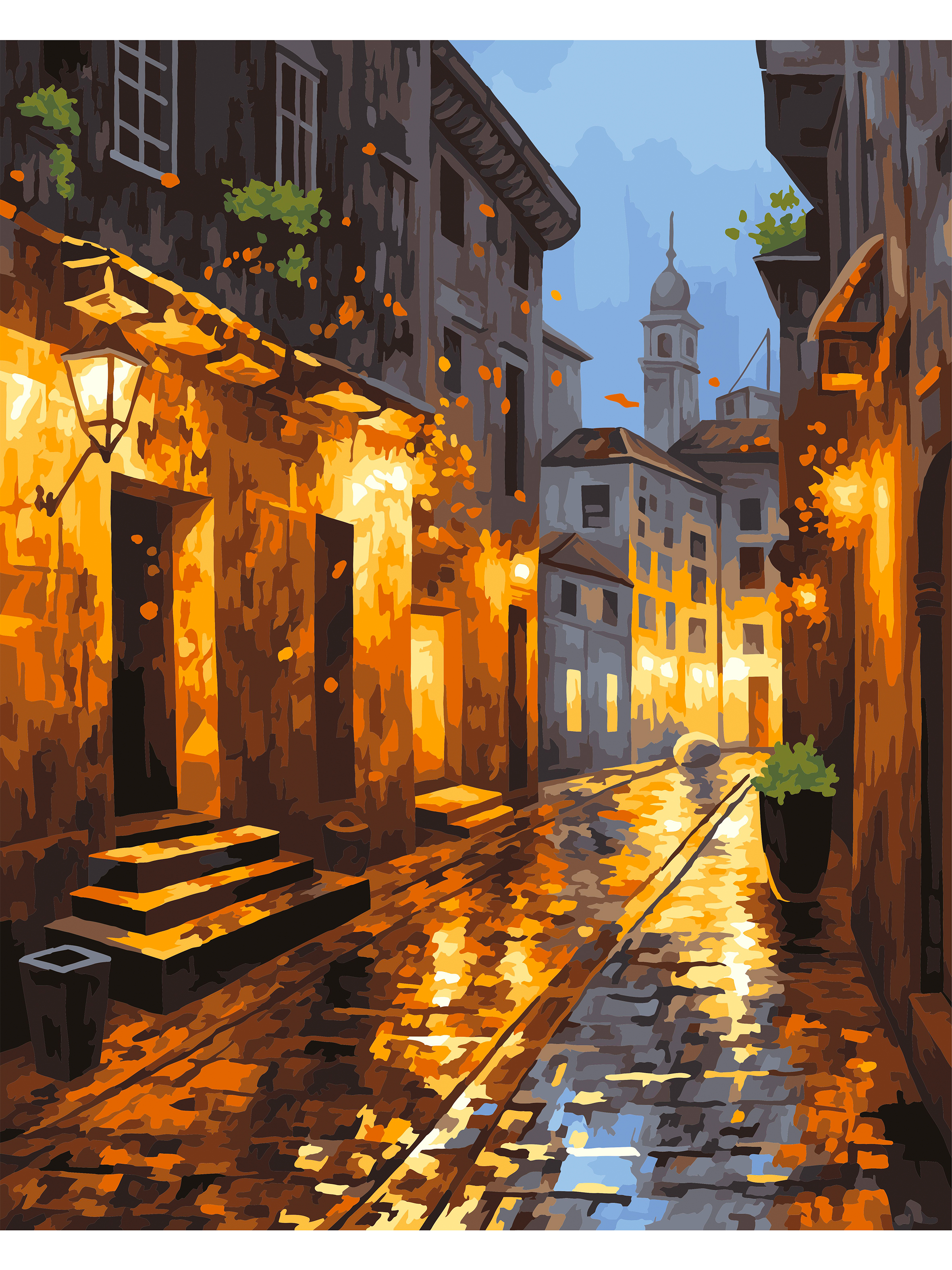 Картина по номерам Это просто шедевр Город после дождя в ассортименте - фото 2