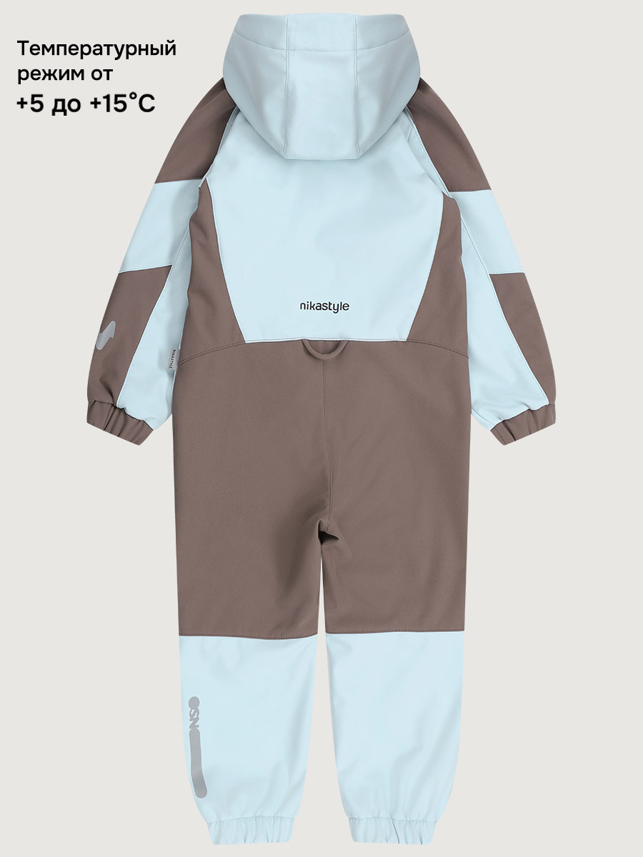 Комбинезон NIKASTYLE 8л15026 небесный/кофе - фото 5