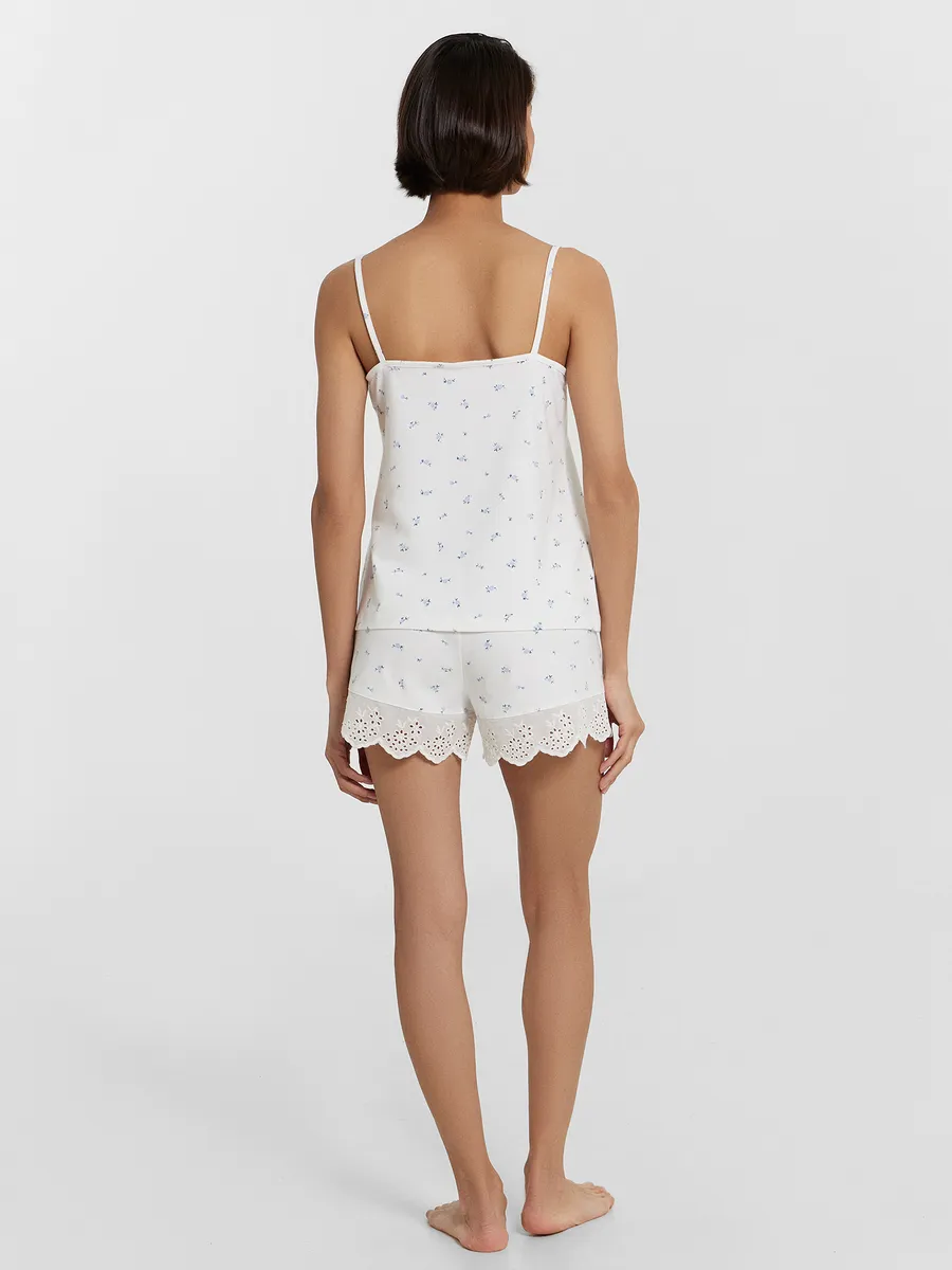 Пижама Mark Formelle (Марк Формэль) 592400/синие цветочки на белом - фото 5