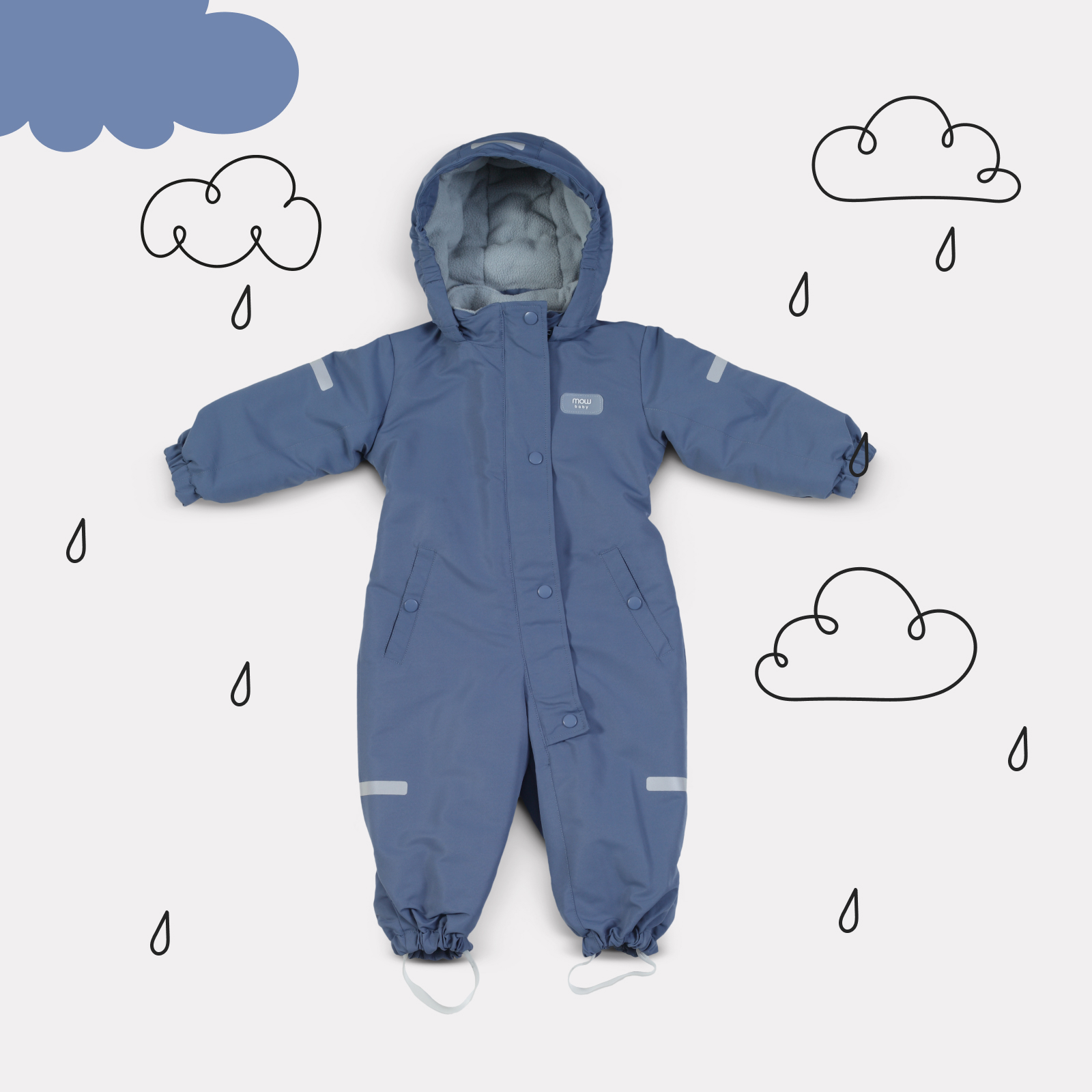 Изображение товара Комбинезон MOWbaby Eskimo new blue для малышей Изображение товара Комбинезон MOWbaby Eskimo new blue для малышей