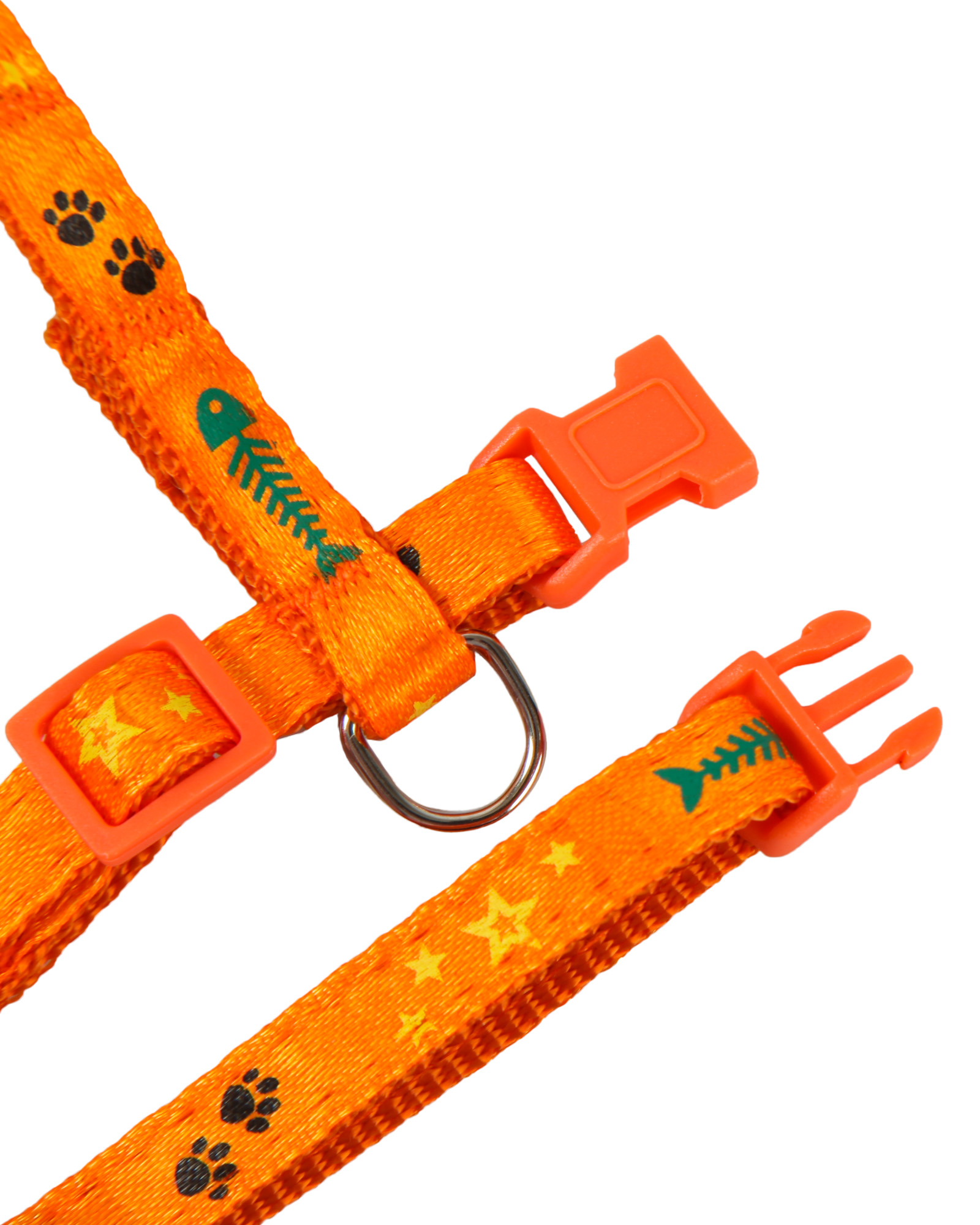 Шлейка с поводком для кошек Barbaks оранжевая - фото 3