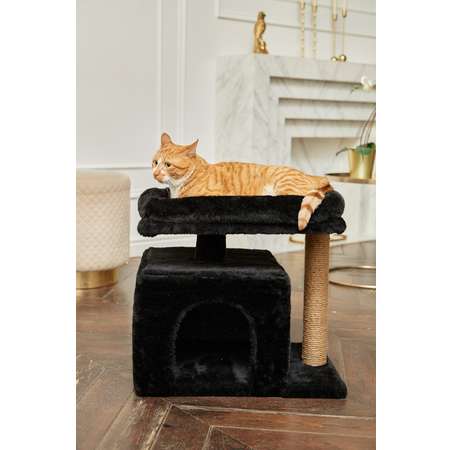 Домик для кошки с когтеточкой Pet БМФ Черный