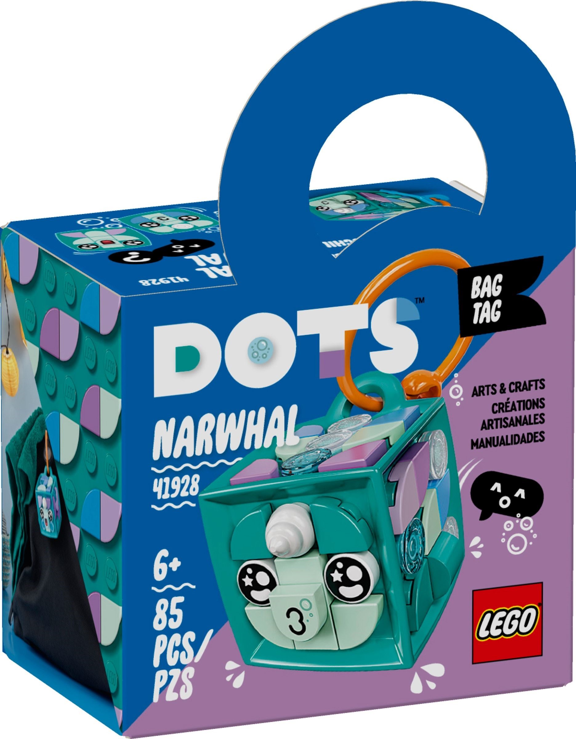 Изображение товара Конструктор LEGO DOTS Брелок Нарвал 41928 722 детали Изображение товара Конструктор LEGO DOTS Брелок Нарвал 41928 722 детали