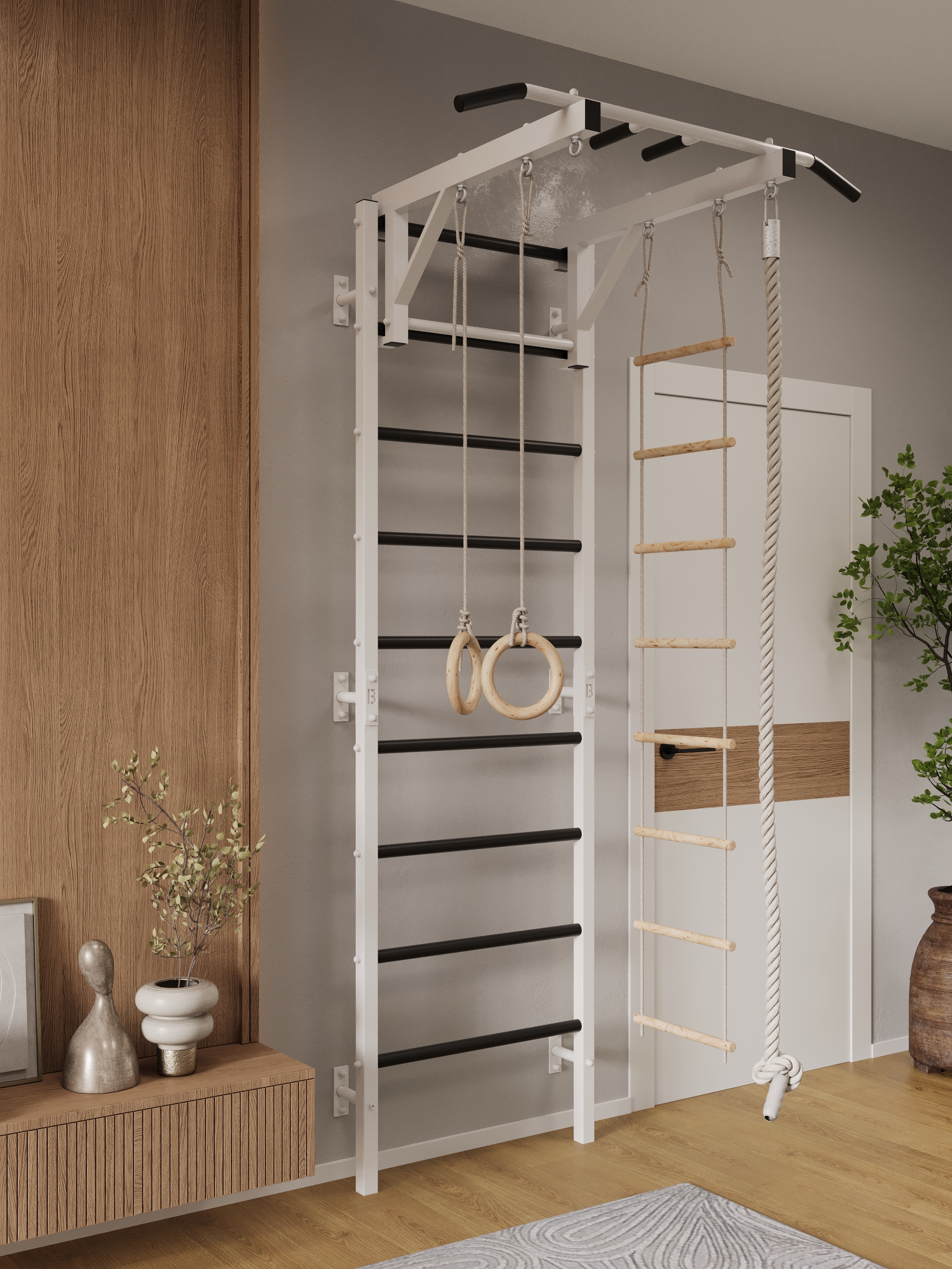 Шведская стенка BORABO PRO с турником и навесным оборудованием - фото 17