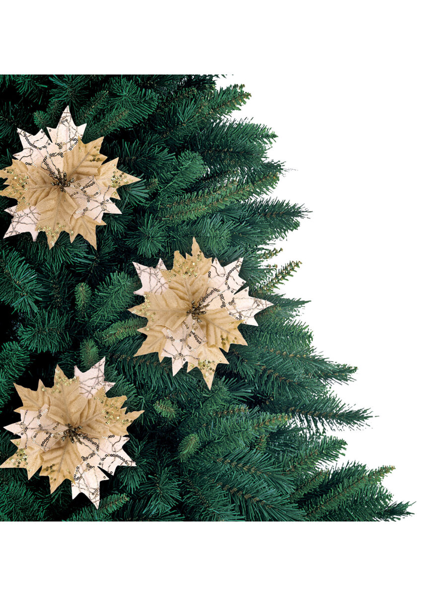 Елочные игрушки Золотая сказка Цветок набор 3 штуки - фото 13