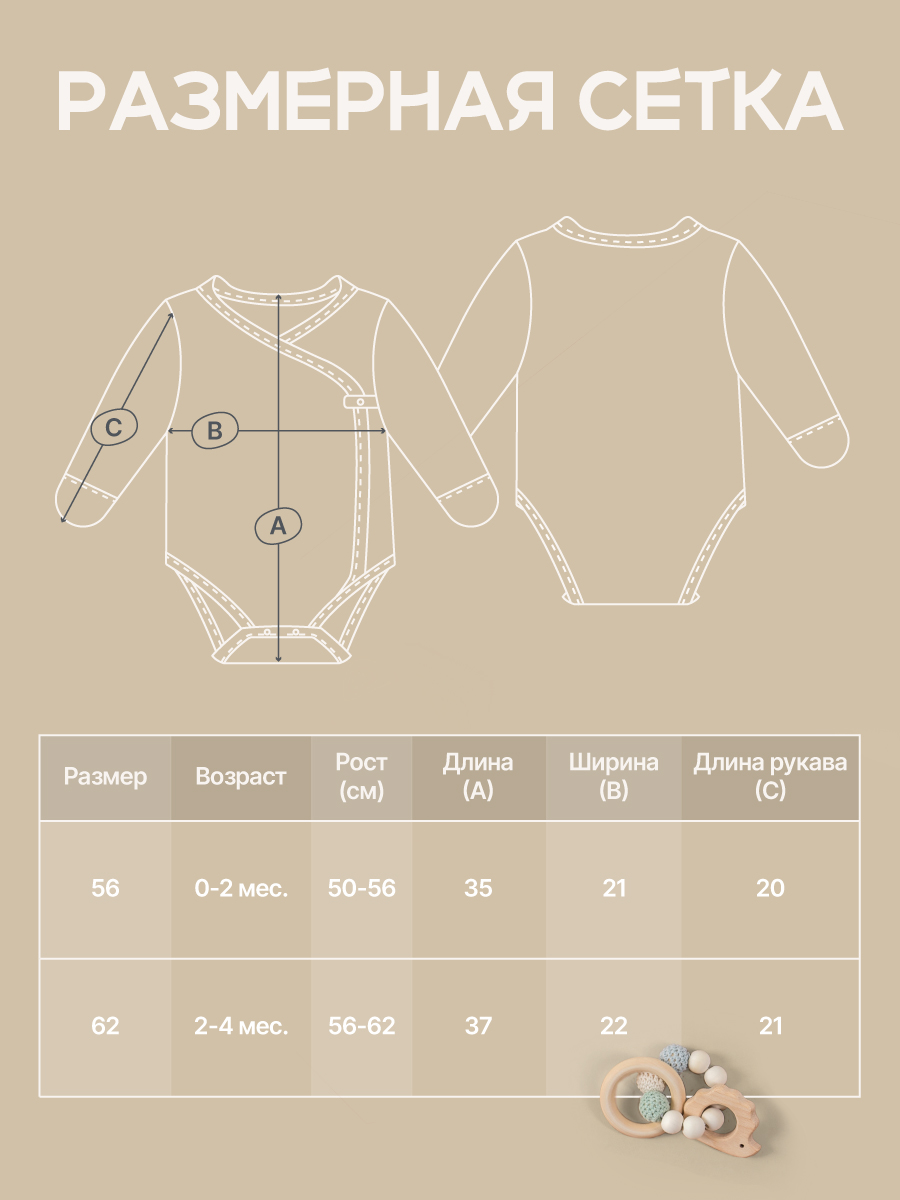 Боди 3 шт MomKid N-MiloZP-2 - фото 6