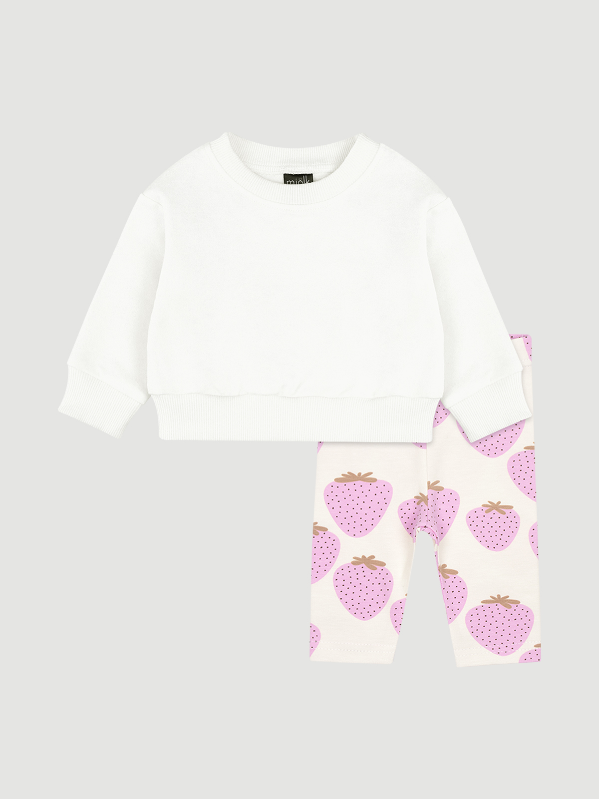 Изображение товара Детский комплект Mjölk свитшот и легинсы для девочек натуральный хлопок