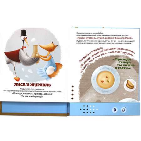 Книга диктофон Любимые сказки Теремок Лиса и журавль Репка 10003