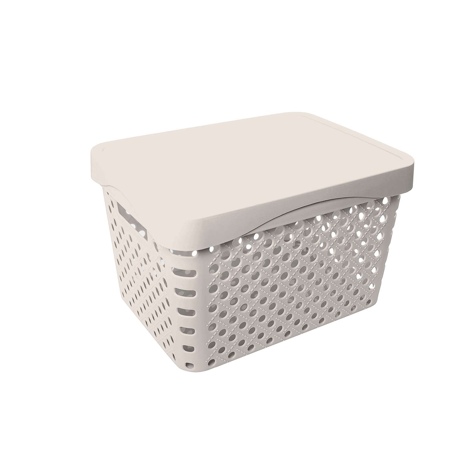 Корзина Архимед Eternity 11л с крышкой кремовая - фото 1