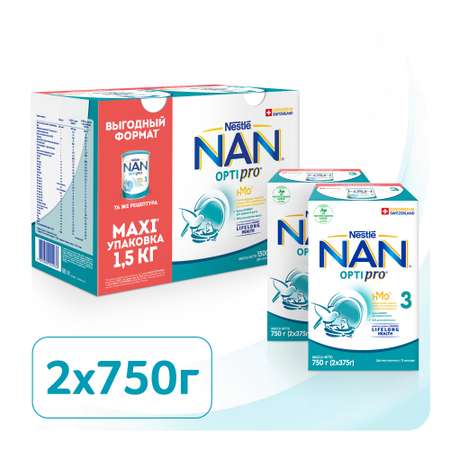 Молочко NAN 3 Optipro 1500г с 12месяцев