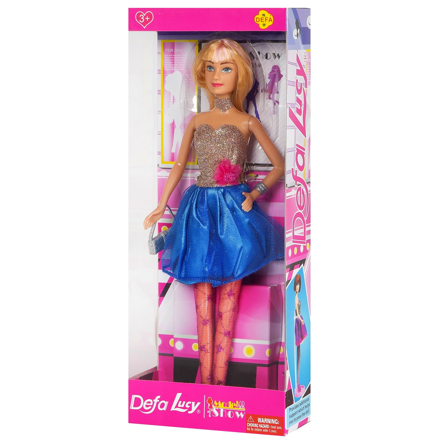 Кукла модельная Junfa Lucy Вечернее платье 8259d/голубая - фото 2