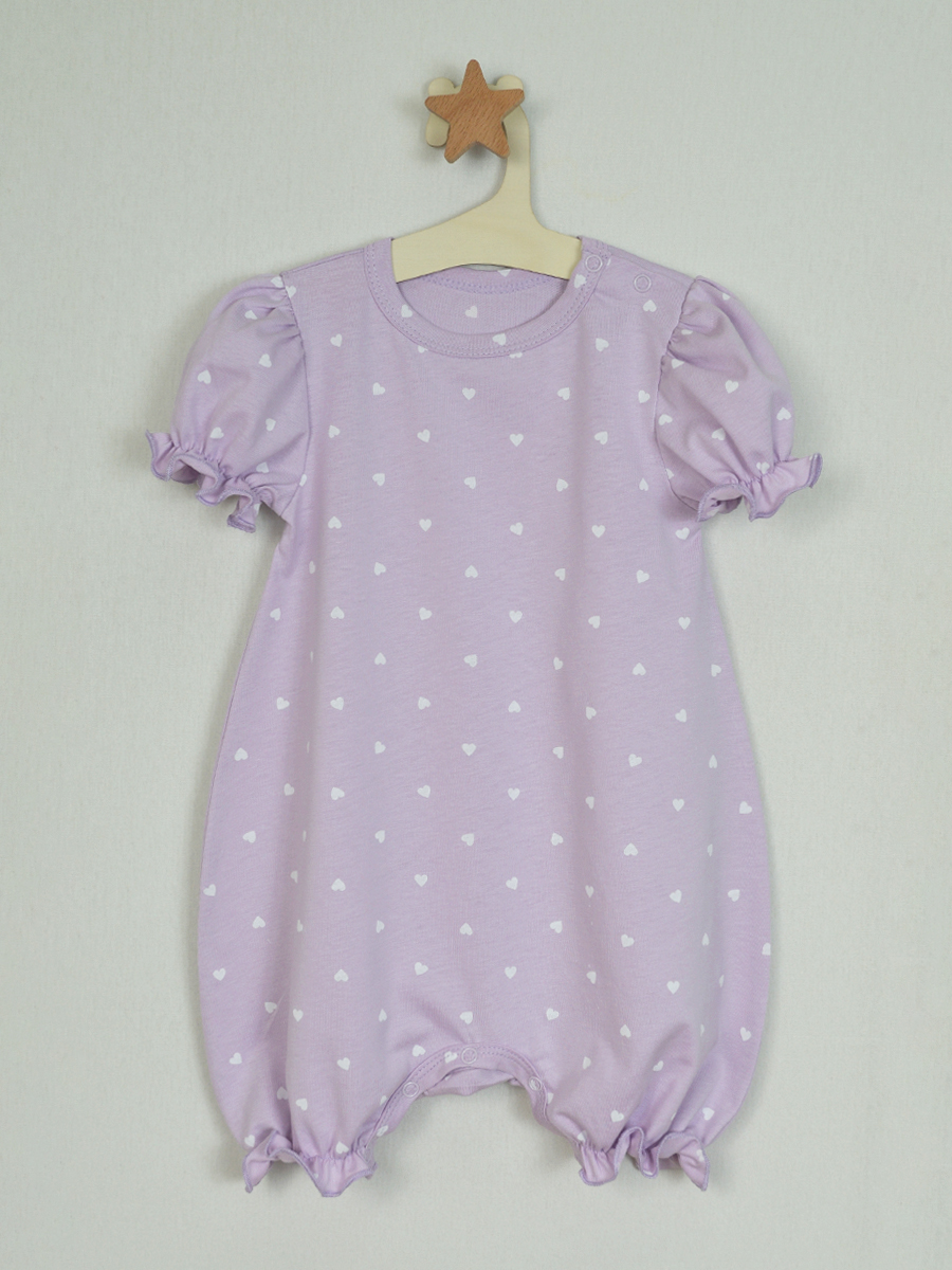 Изображение товара Детский песочник Luneva 62 для девочки хлопок короткий рукав яркий принт