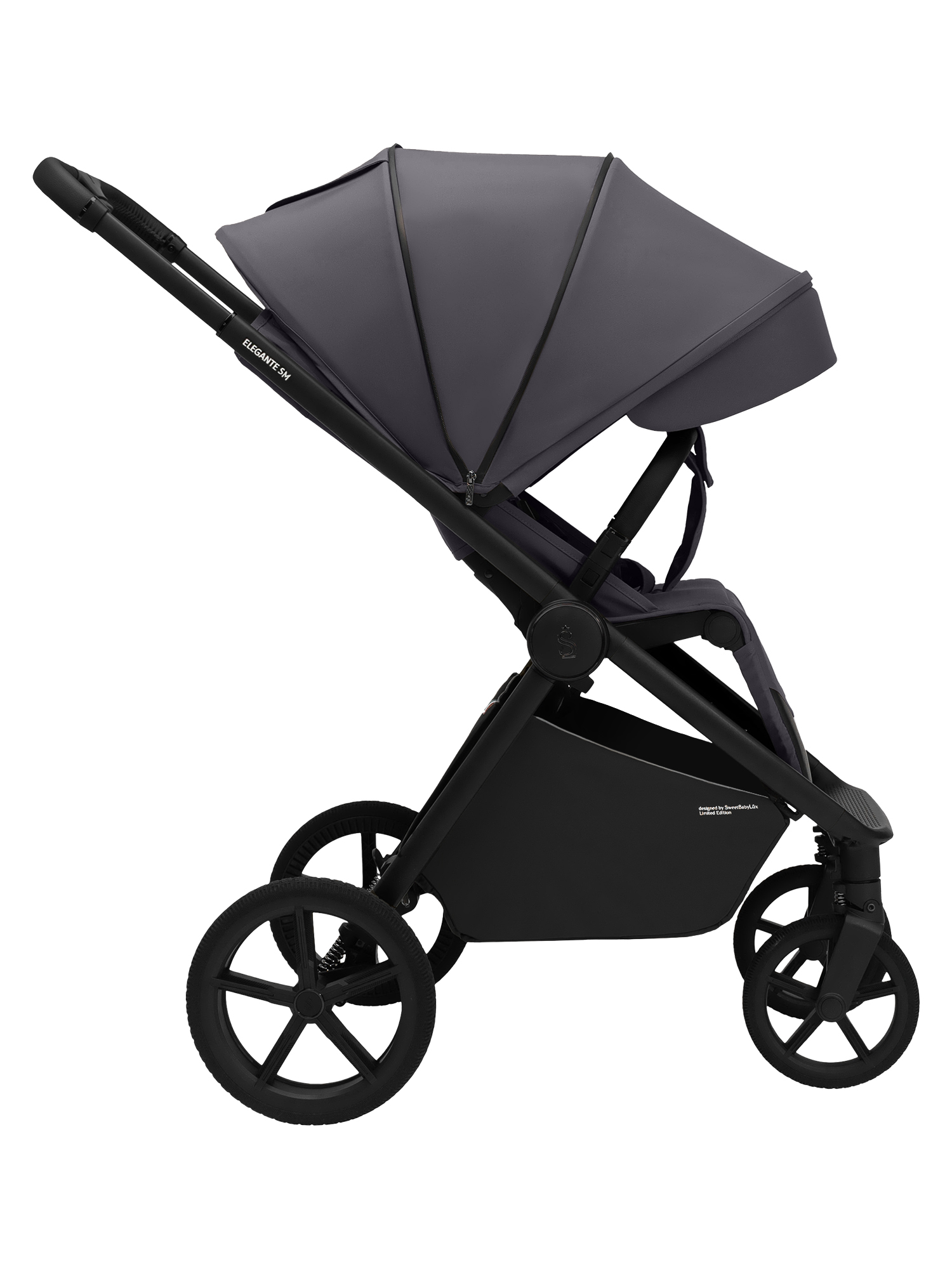 Коляска прогулочная Sweet Baby Elegante SM Dark Grey серый - фото 15