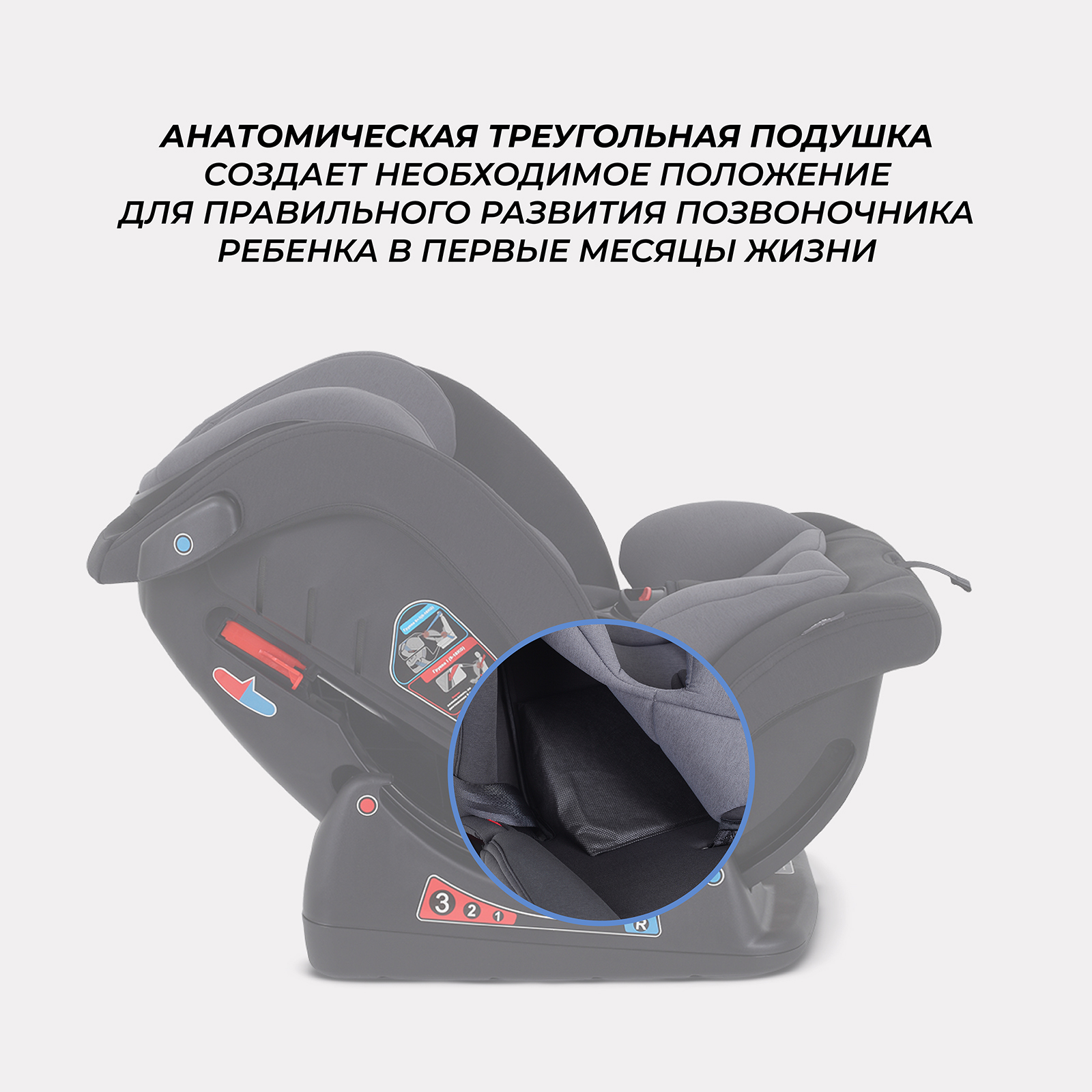 Автокресло Rant AY913 Matrix 0+/1/2/3 (0-36 кг) серый - фото 3