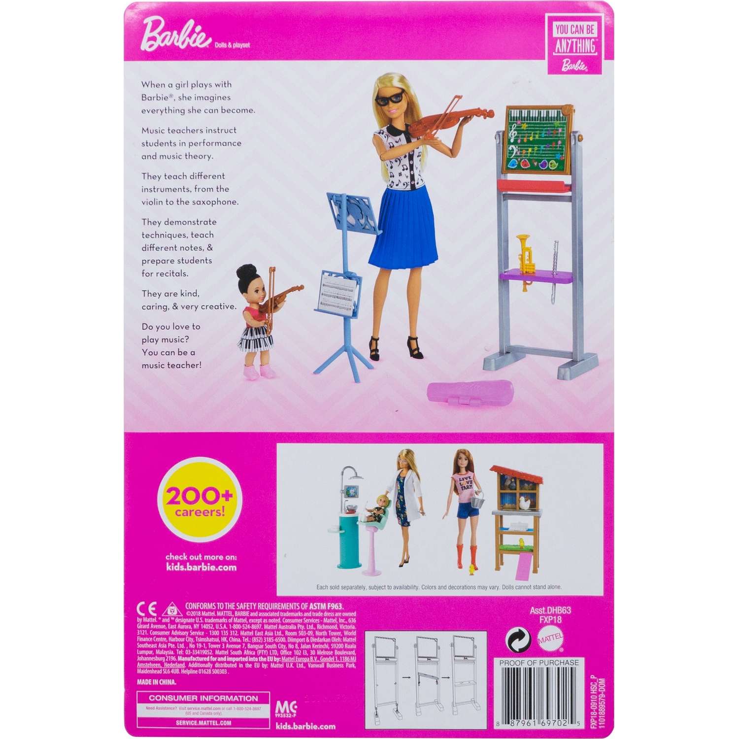 Кукла модельная Barbie DHB63 - фото 4