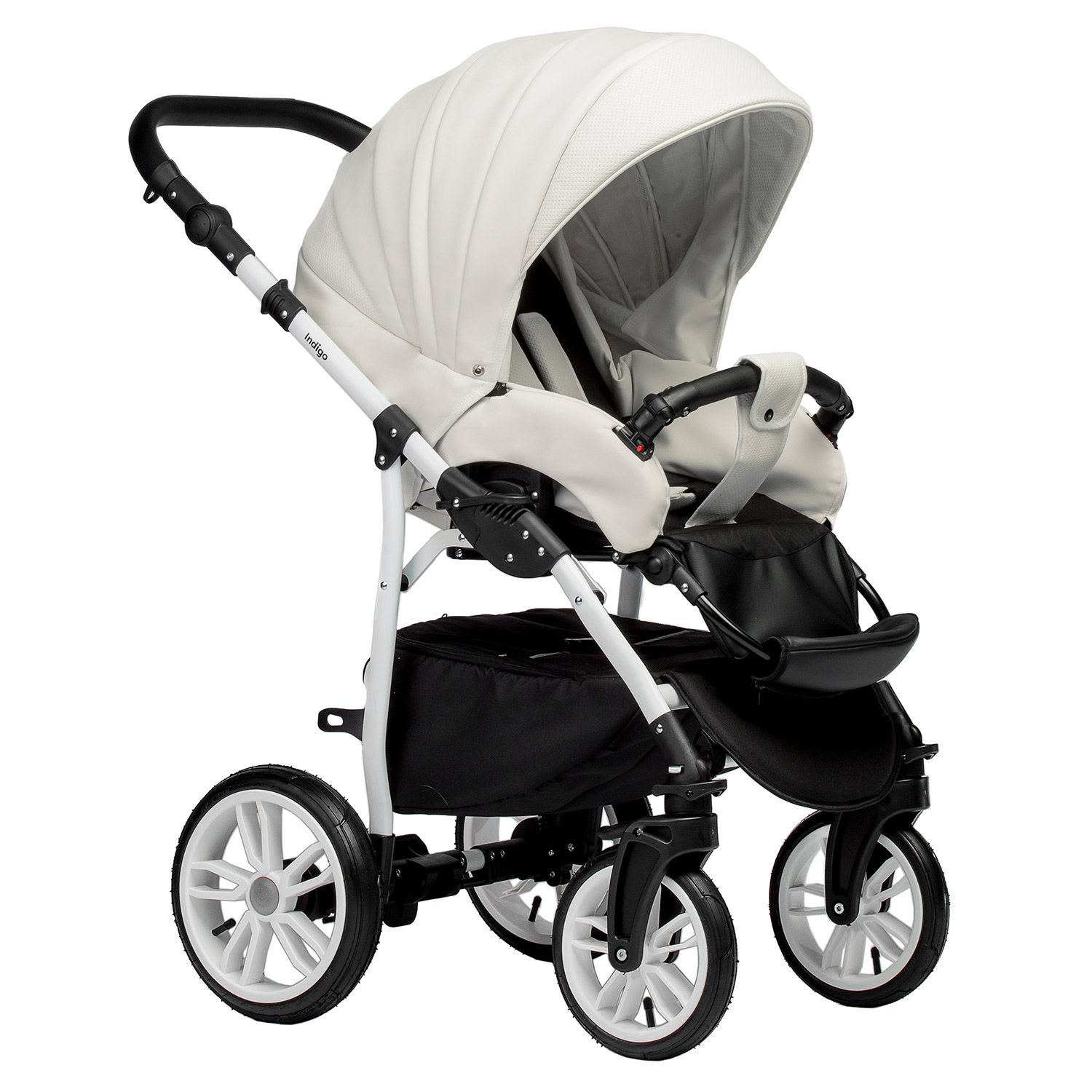 Коляска 2в1 Indigo Special 01 белый - фото 3