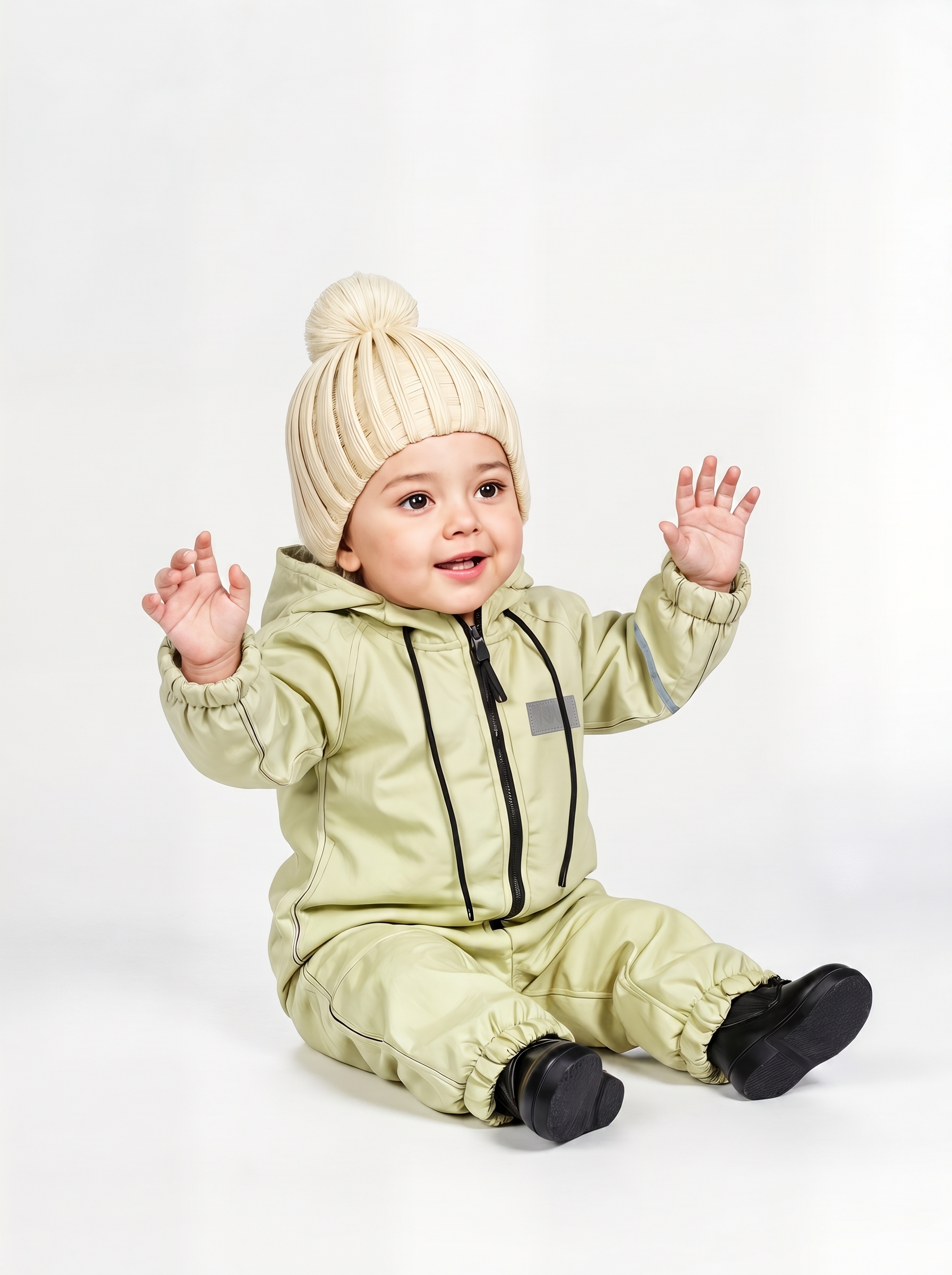 Комбинезон KiMMi Baby Кб-150830-043 серо-бежевый - фото 3