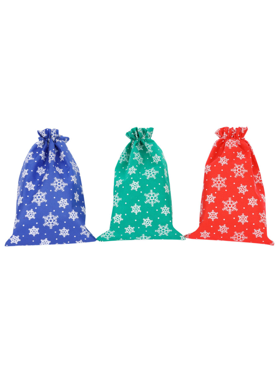 Мешки для подарков новогодние Золотая сказка 30х20 см набор 3 штуки - фото 6