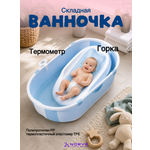 Ванночка NORVE 0+ складная голубой