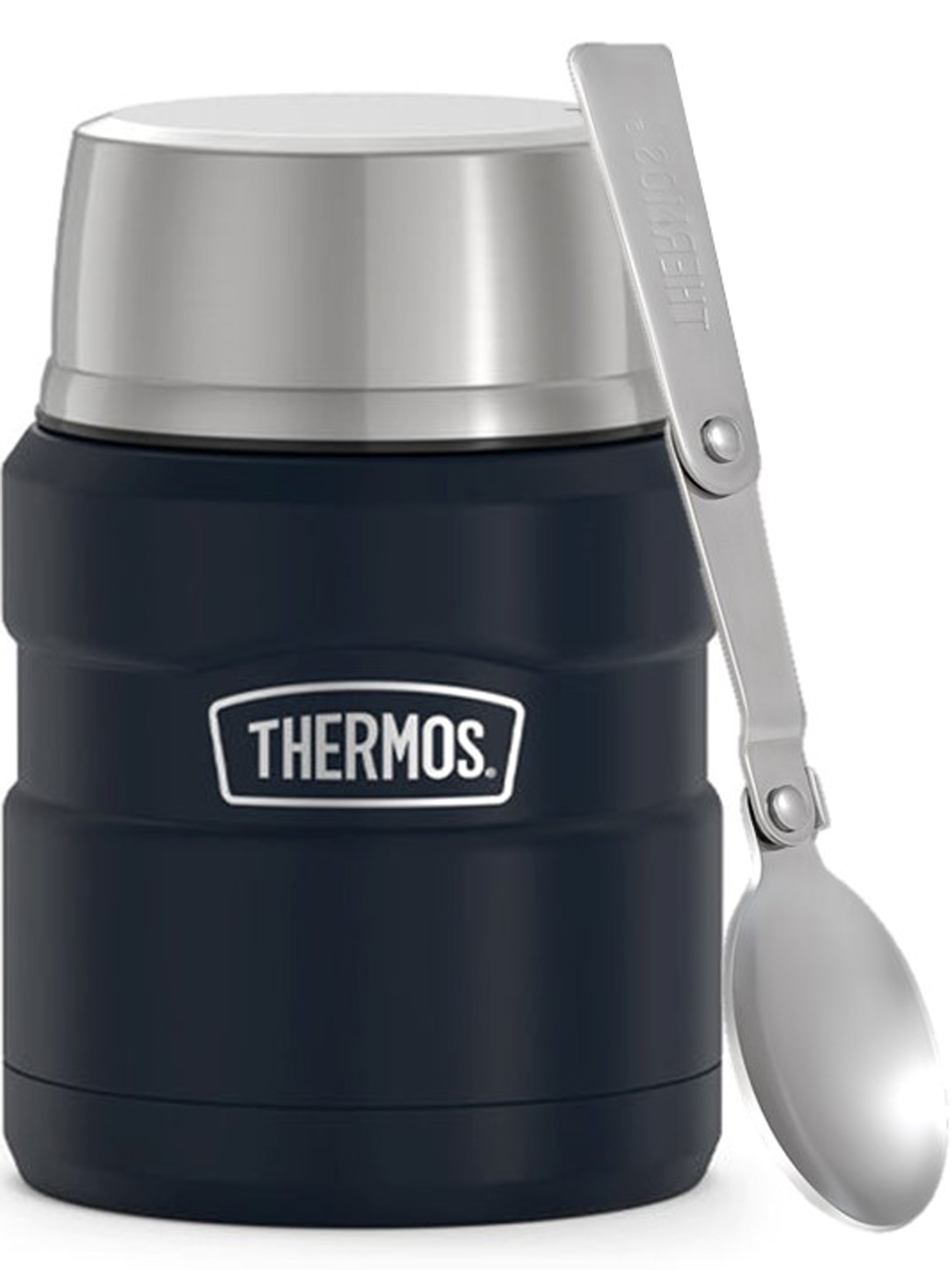 Термос для еды супа 470 мл с ложкой THERMOS KING-3000 тёмно-синий – нержавеющая сталь герметичный тепло/холод 9/14 часов - фото 6
