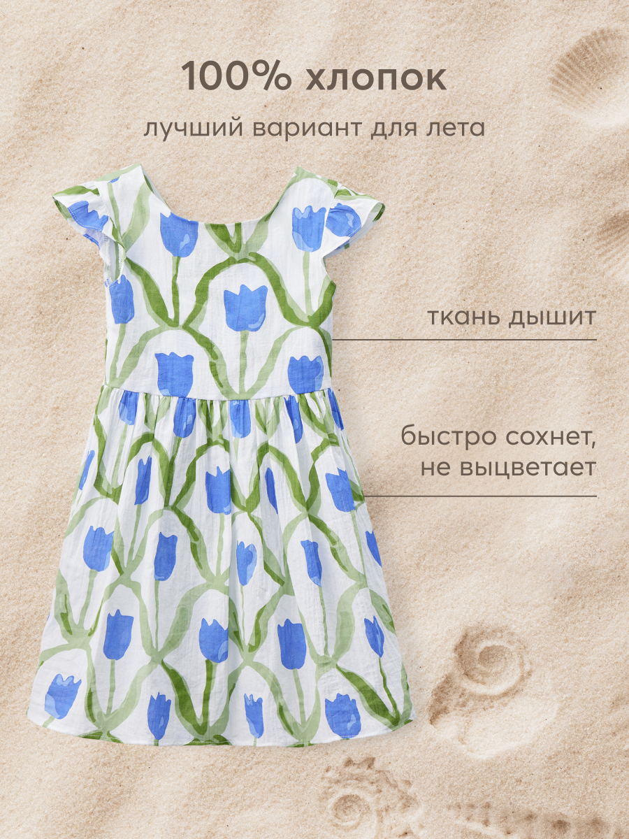 Платье Happy Baby 88158_blue-flower - фото 2