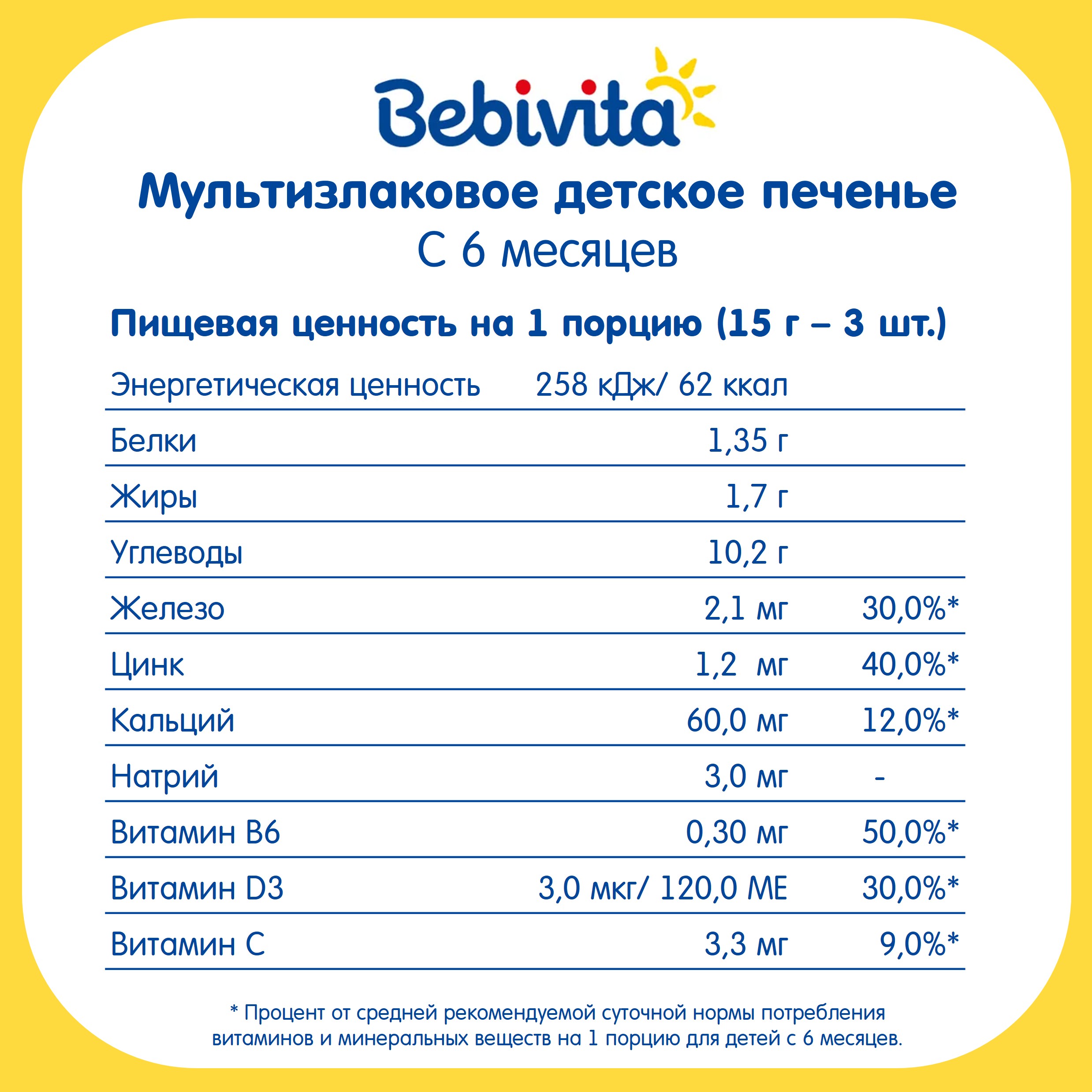 Печенье детское Bebivita Мультизлаковое 80г с 6мес - фото 5