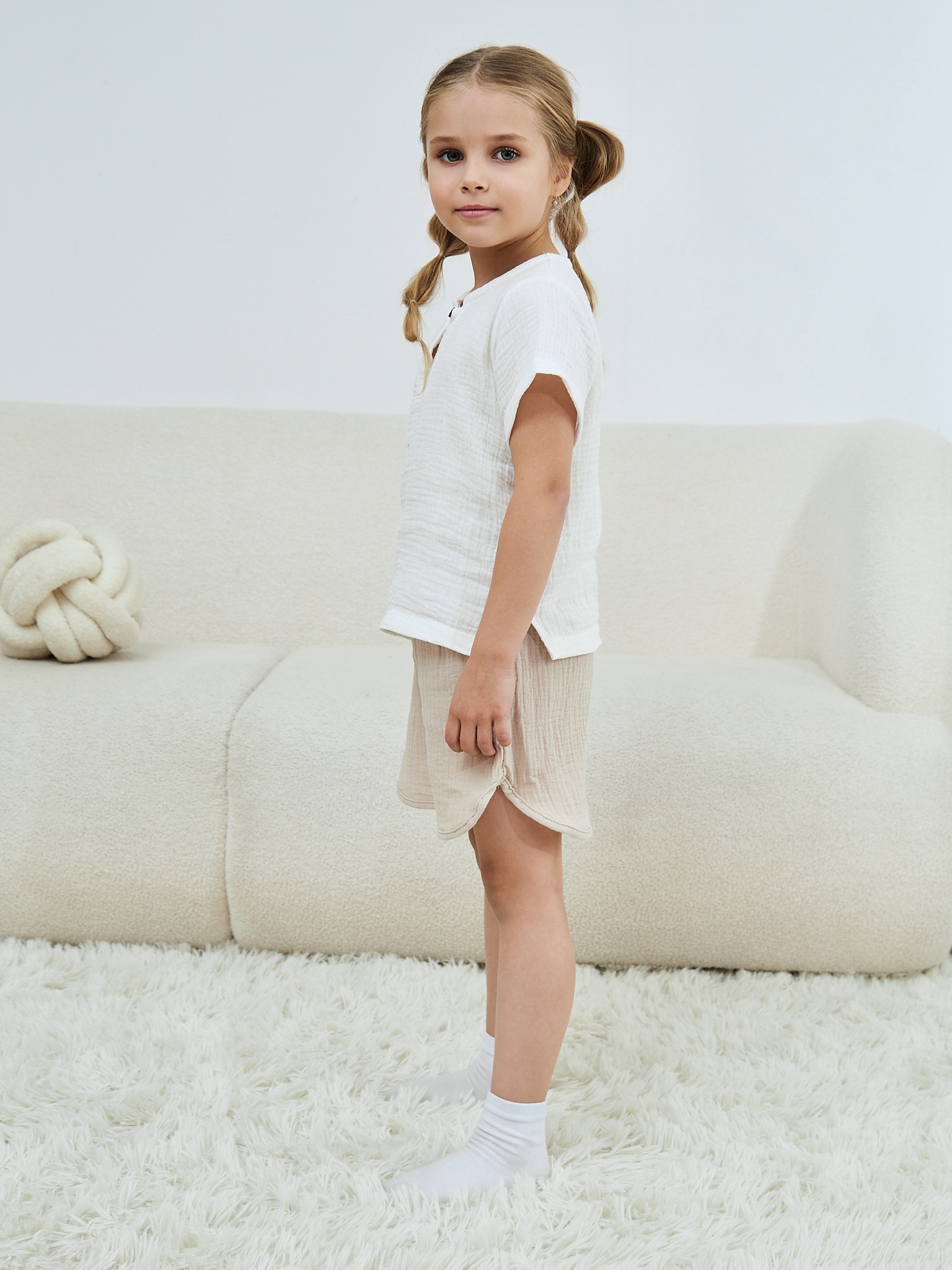 Шорты MOUN Шорты_муслин_бежевый - фото 8