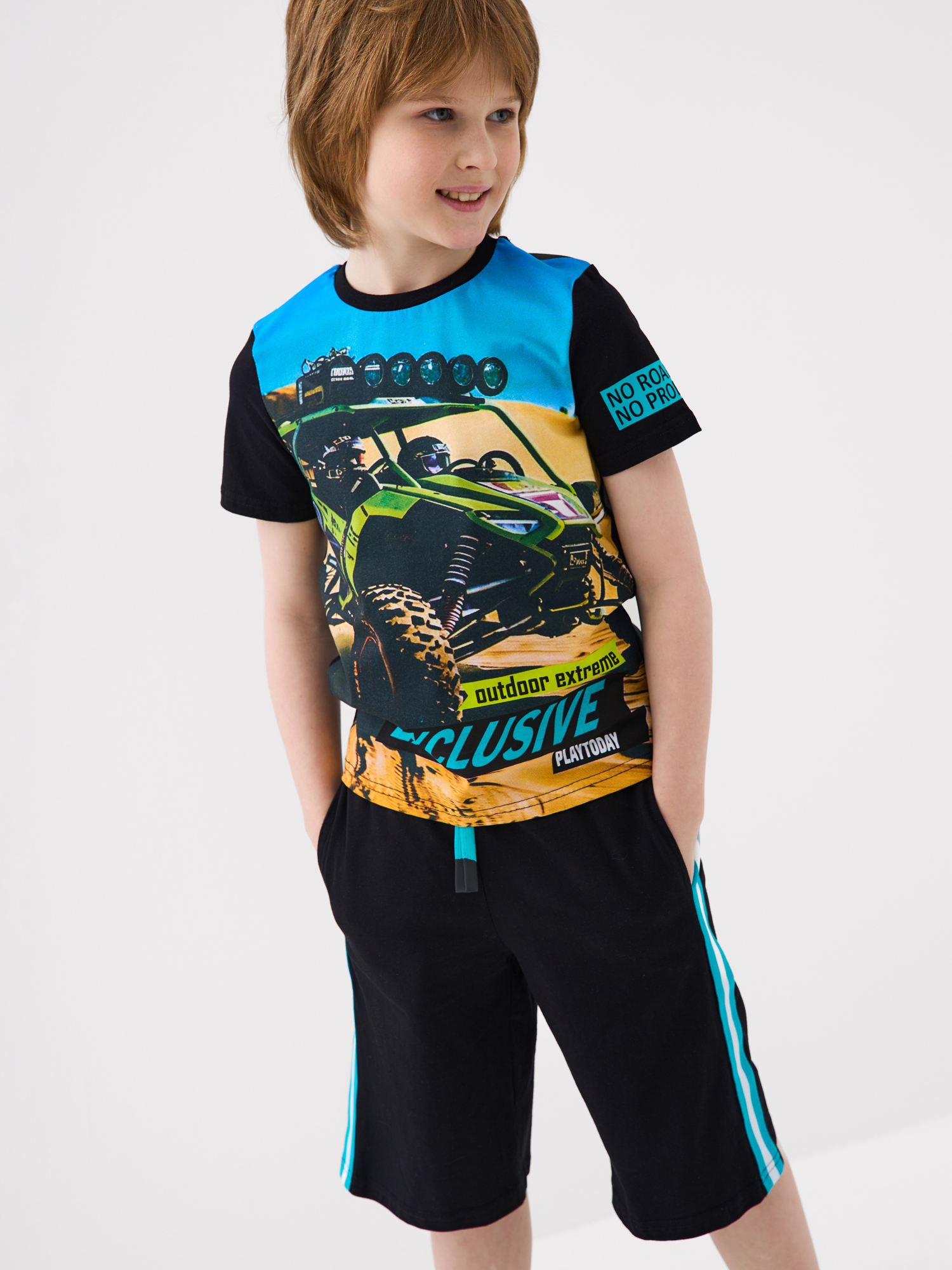 Изображение товара Футболка для мальчика подростка PlayToday 134 из эластичного хлопкового трикотажа