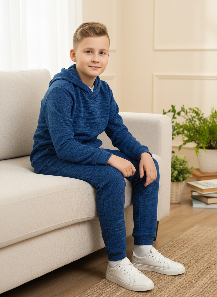 Худи и брюки Утенок 7043кт василек - фото 1