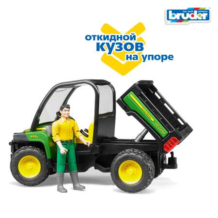 Самосвал Bruder John Deere Gator XUV 855D с водителем 1:16