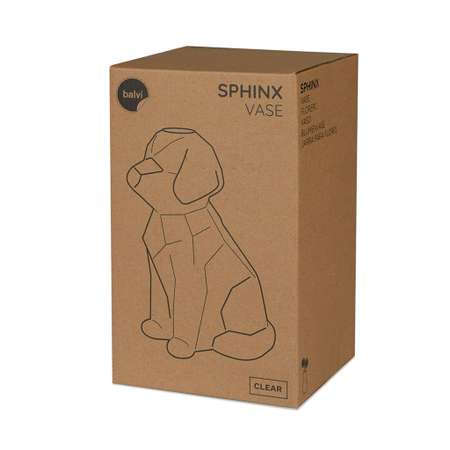 Ваза Balvi Sphinx Dog прозрачная