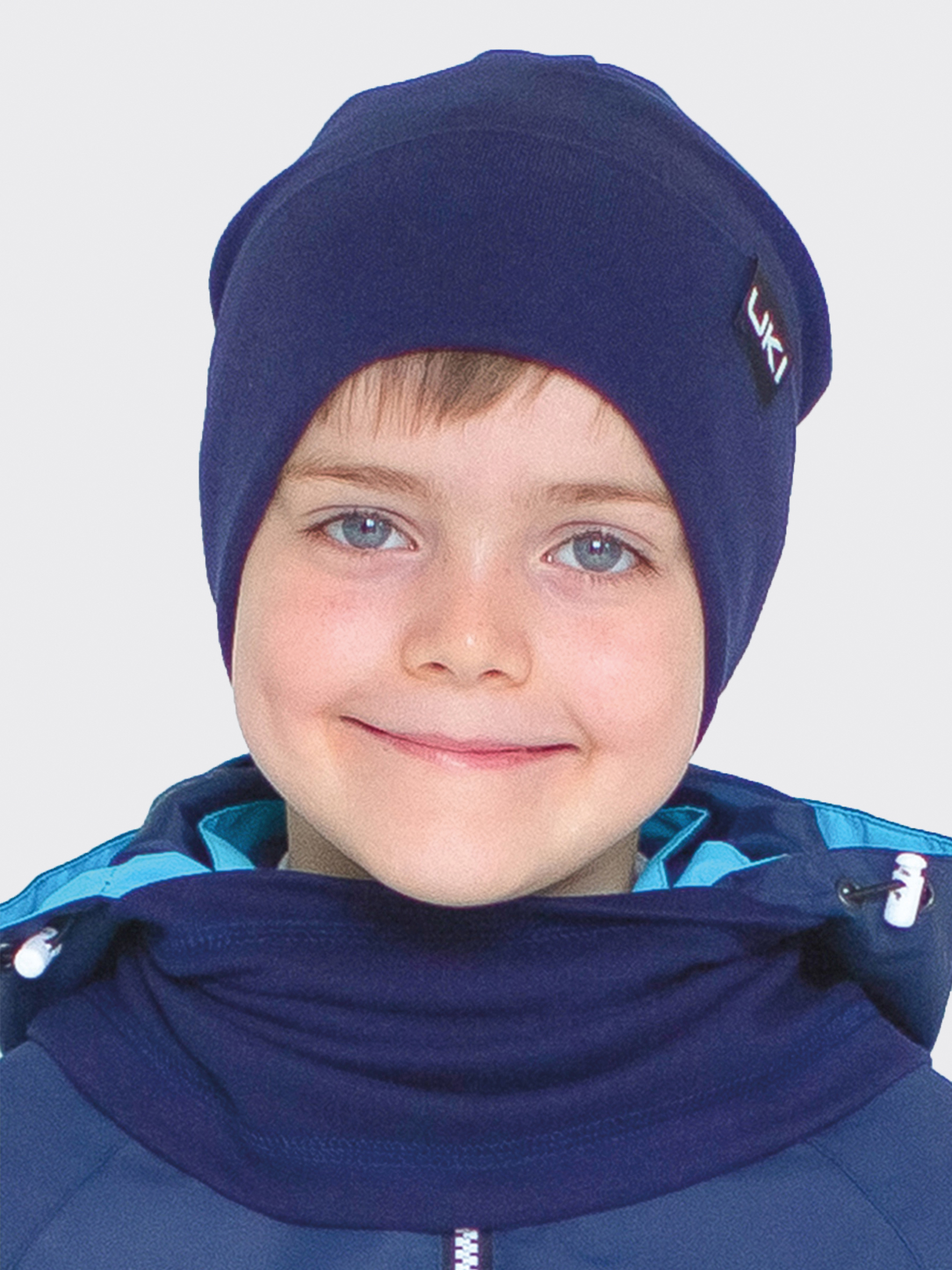 Шапка и снуд UKI KIDS 14spr23-056син - фото 1
