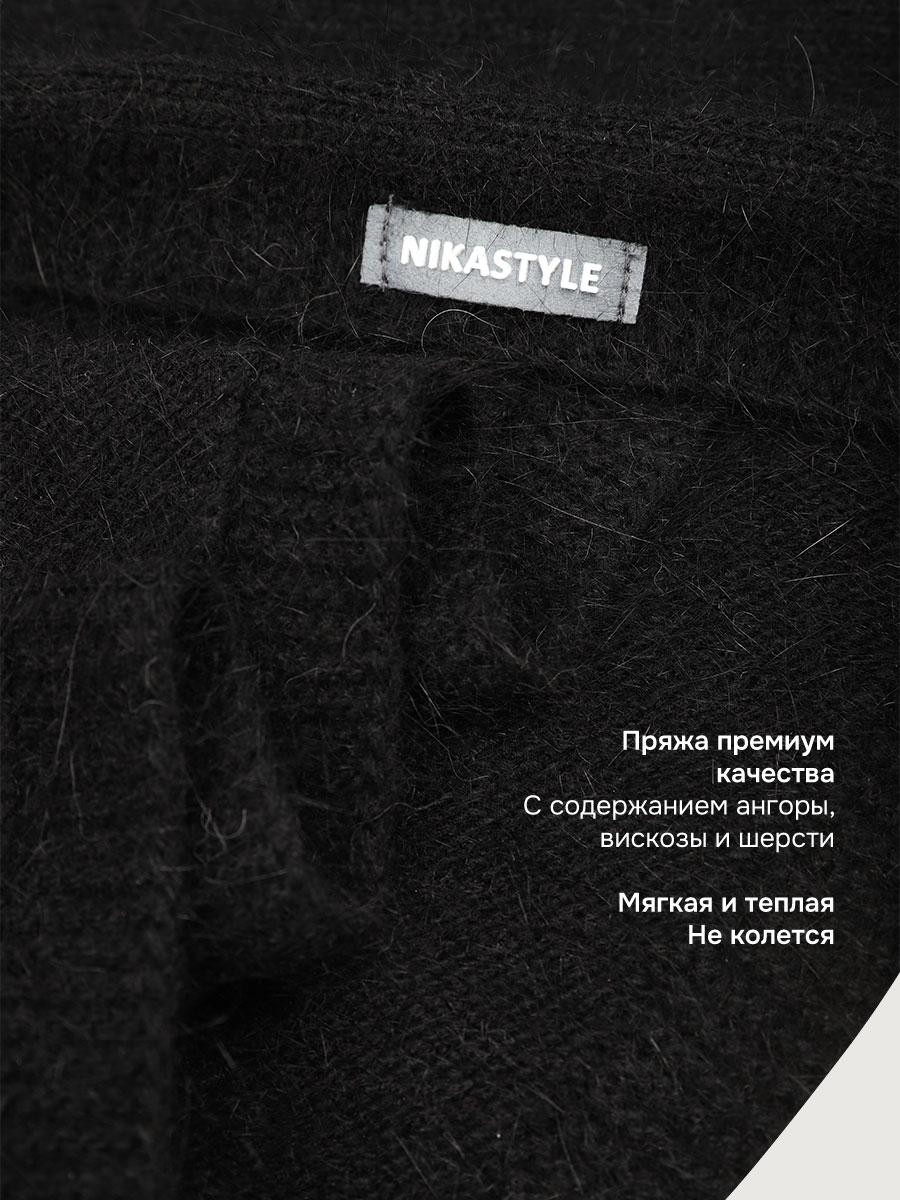 Шарф NIKASTYLE 17з16625 черный - фото 4
