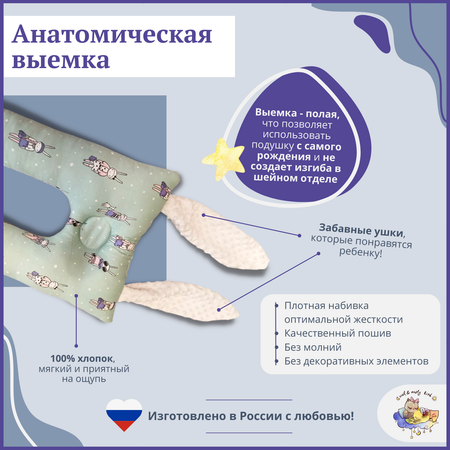 Гнездышко кокон позиционер Owl and EarlyBird Звездный зайка с 1 месяца жизни