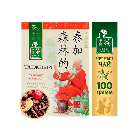 Чай черный Зелёная Панда Таёжный крупнолистовой 100г